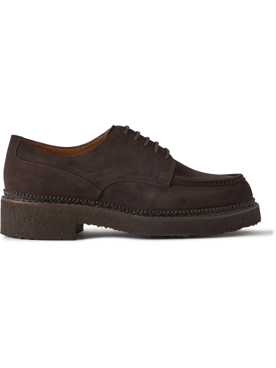 J.m. Weston Eugene Suede Derby Shoes In Brown