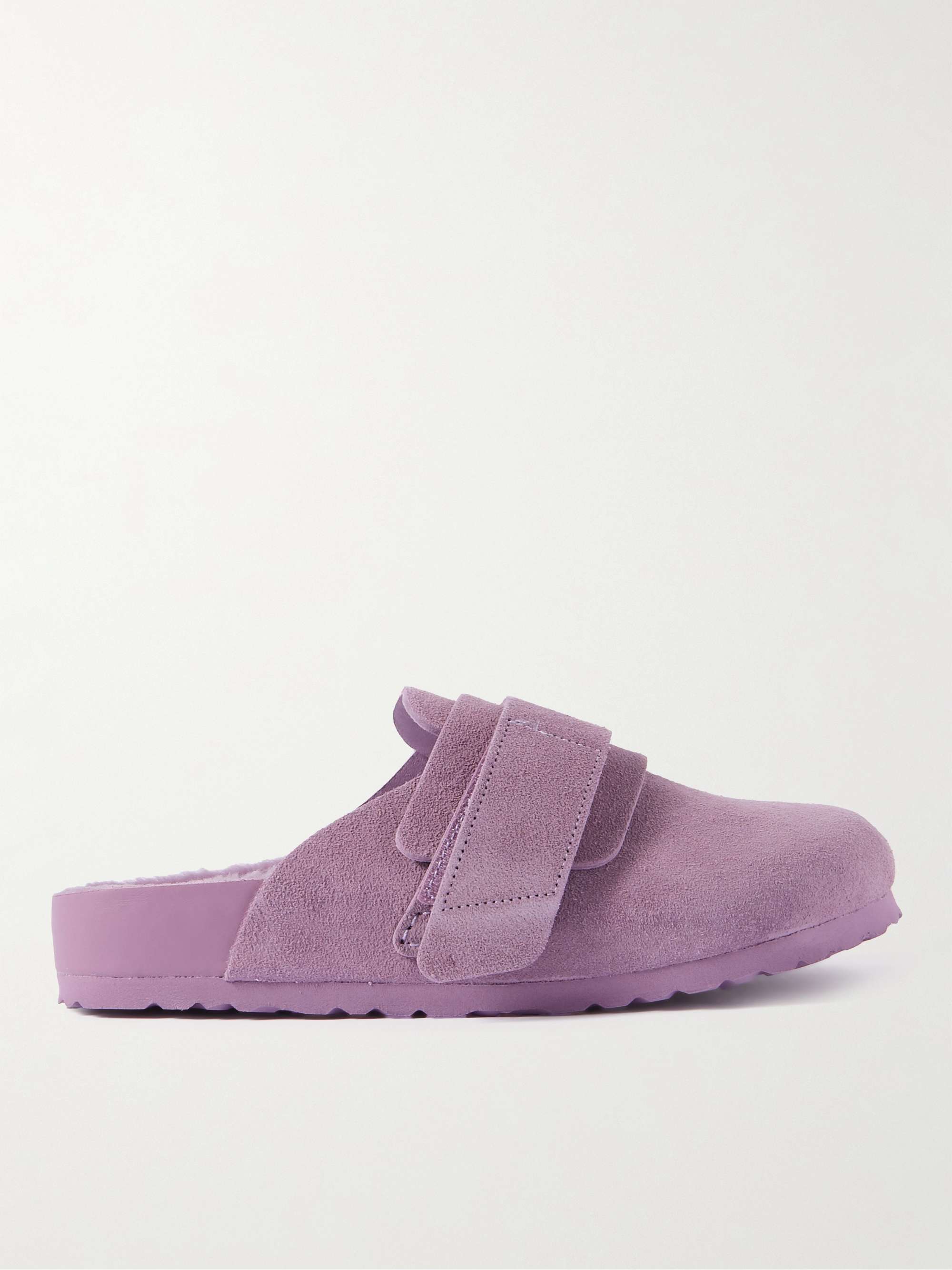 + TEKLA Nagoya Shearling-Lined Suede Mules