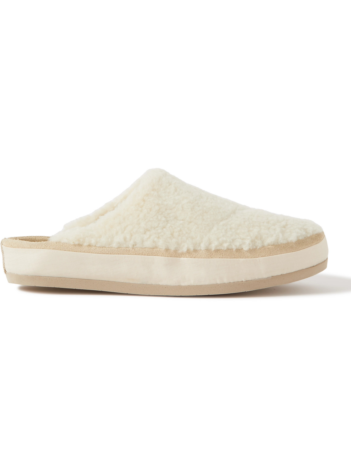 Mulo Shearling Slippers In Neutrals