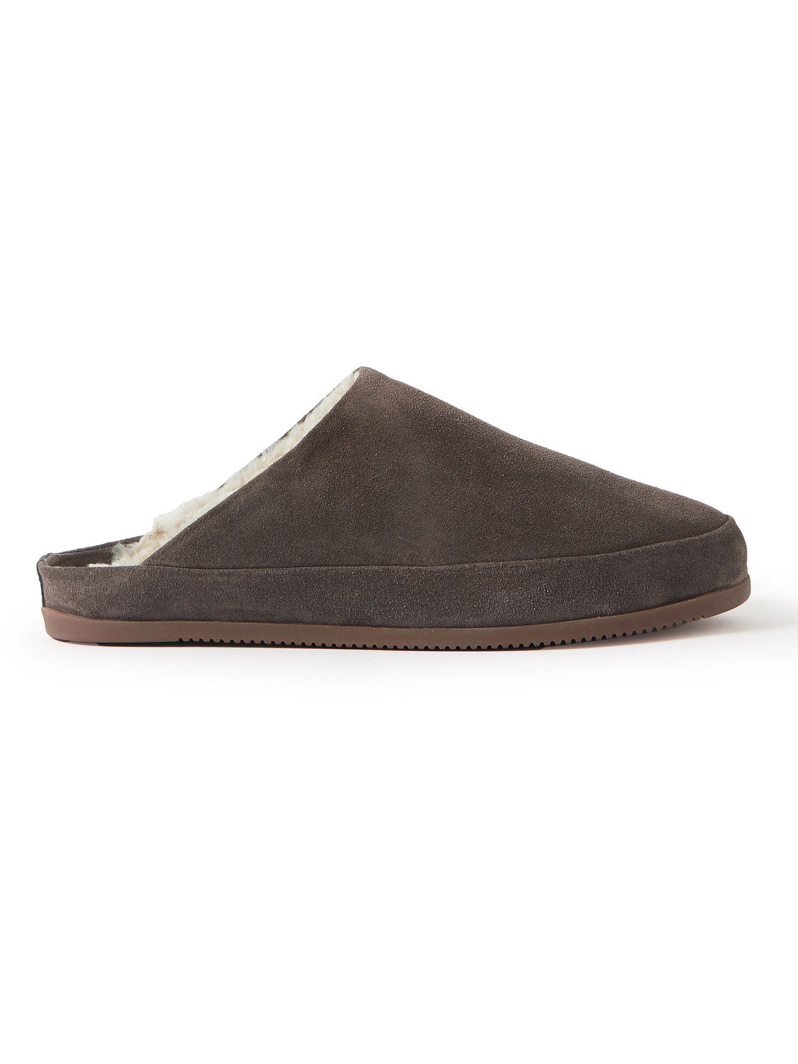 Mulo – Shearling-Lined Suede Slippers