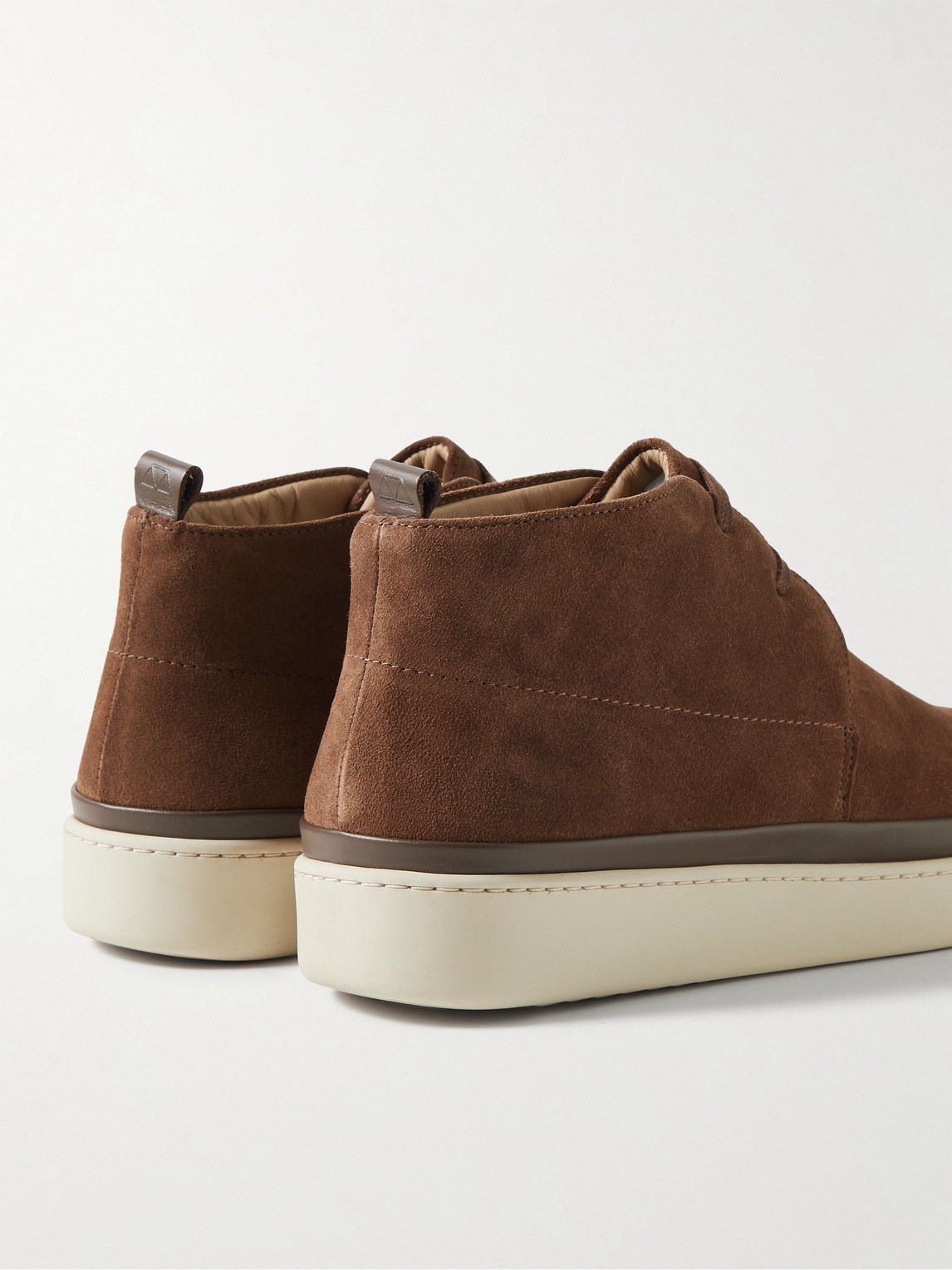 Shop Mulo Suede Chukka Boots In Brown