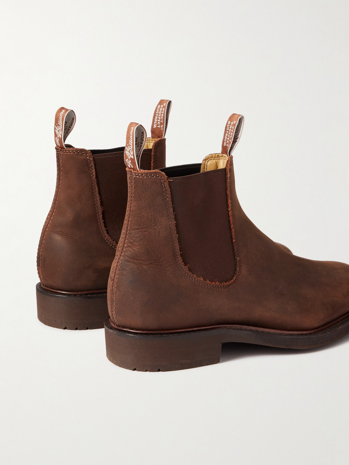 Shop R.m.williams Comfort Goodwood Leather Chelsea Boots In Brown