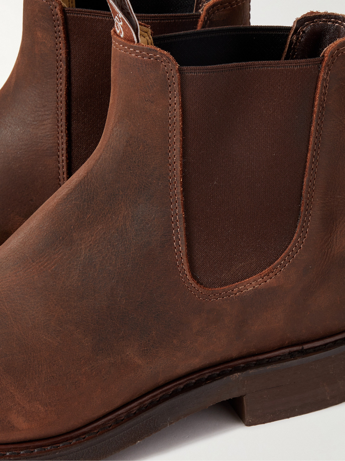 Shop R.m.williams Comfort Goodwood Leather Chelsea Boots In Brown