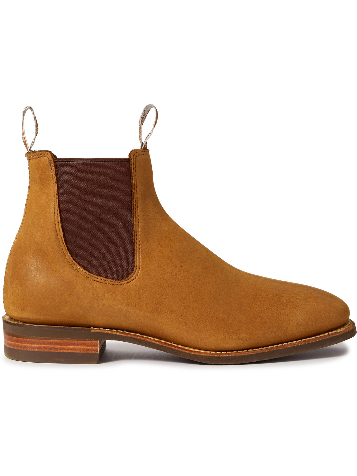 R.m.williams Comfort Craftsman Nubuck Chelsea Boots In Brown