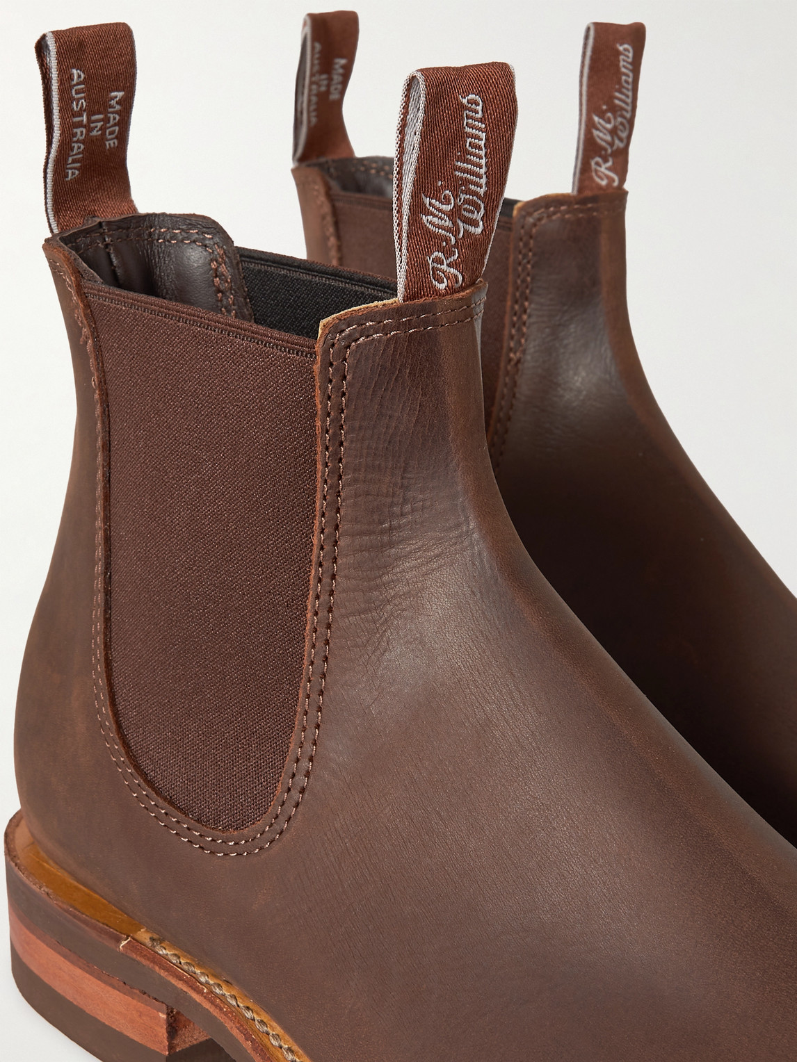Shop R.m.williams Comfort Craftsman Suede Chelsea Boots In Brown