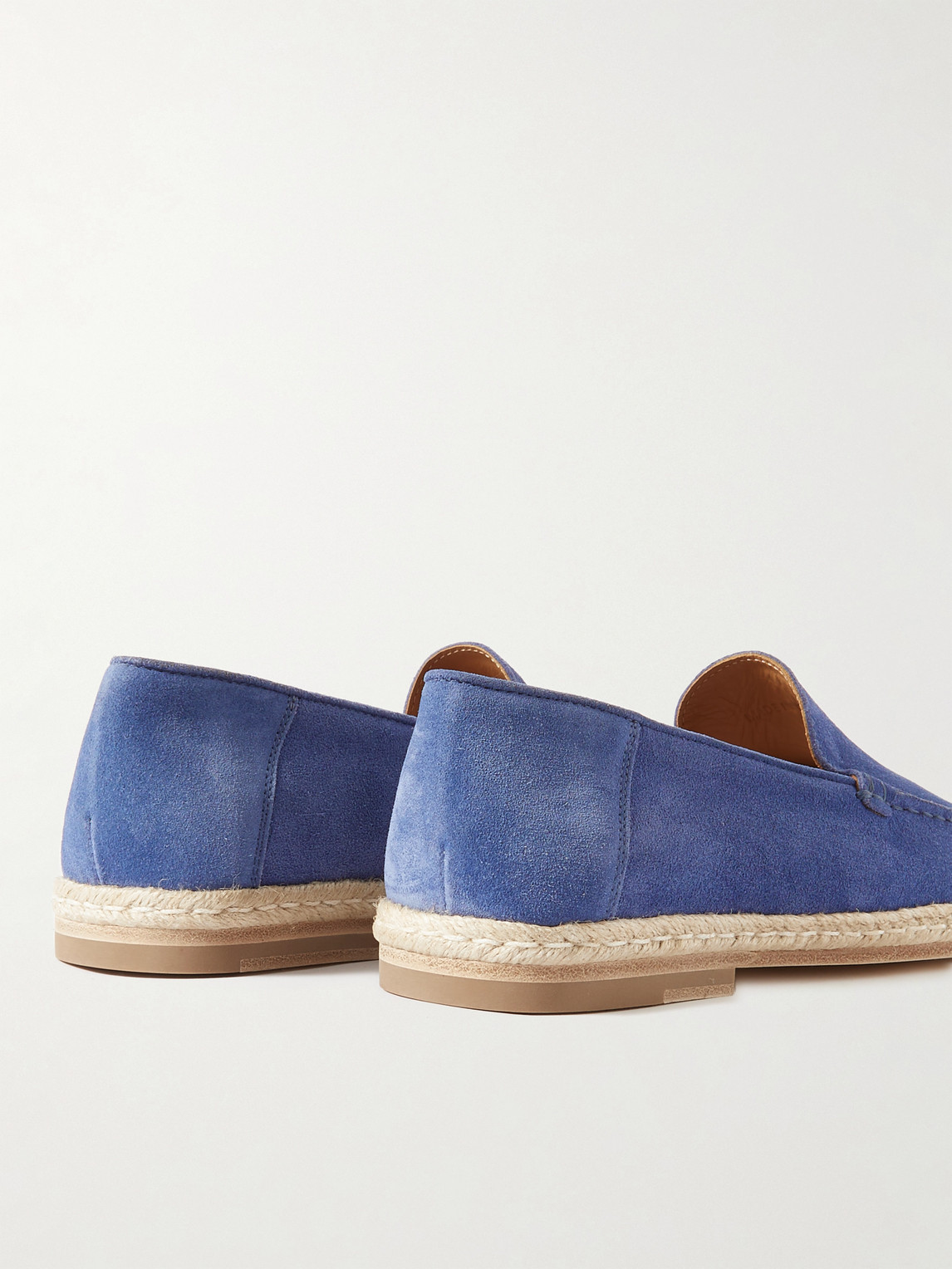 Shop Jm Weston Suede Loafers In Blue