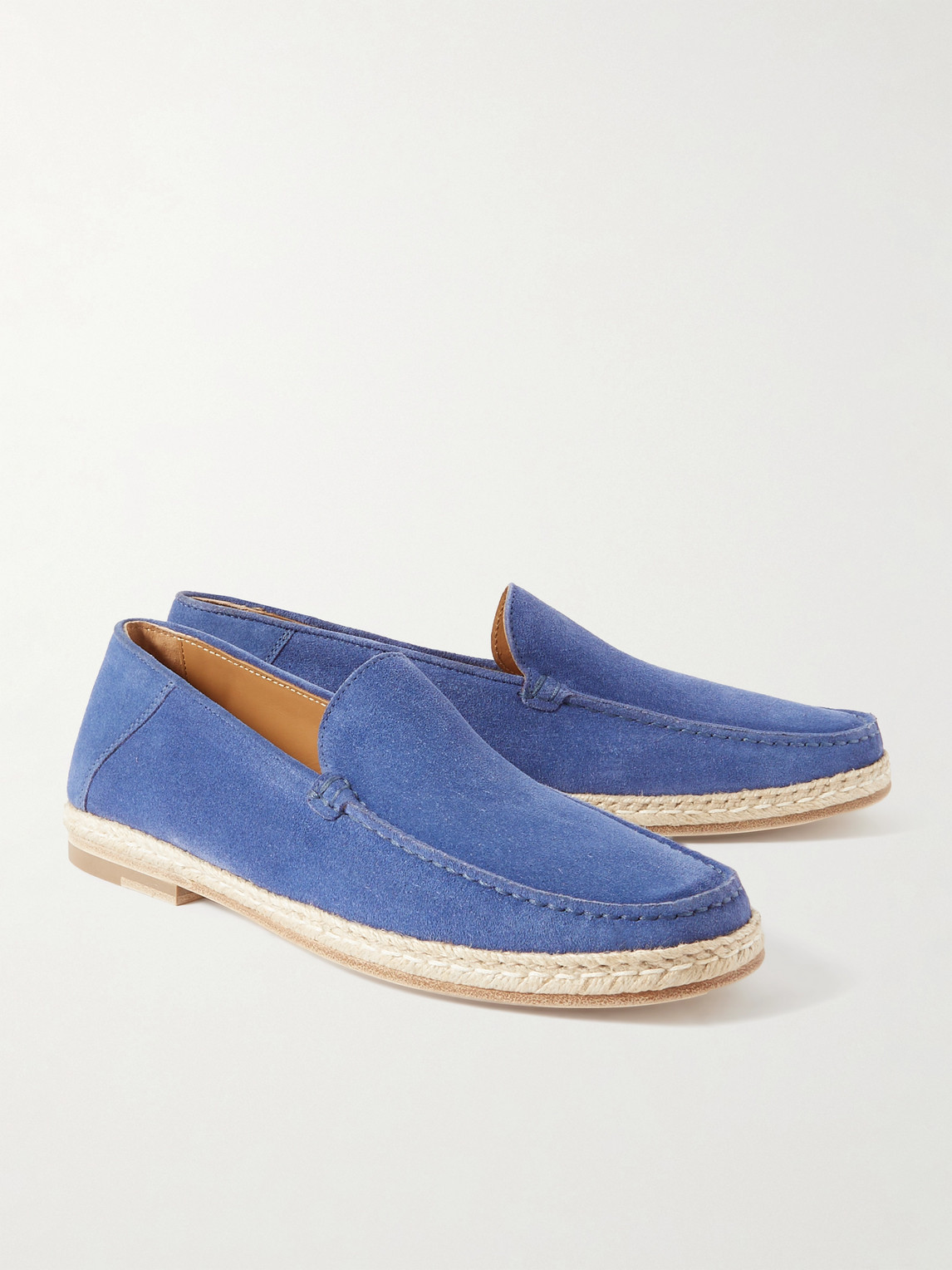 Shop Jm Weston Suede Loafers In Blue