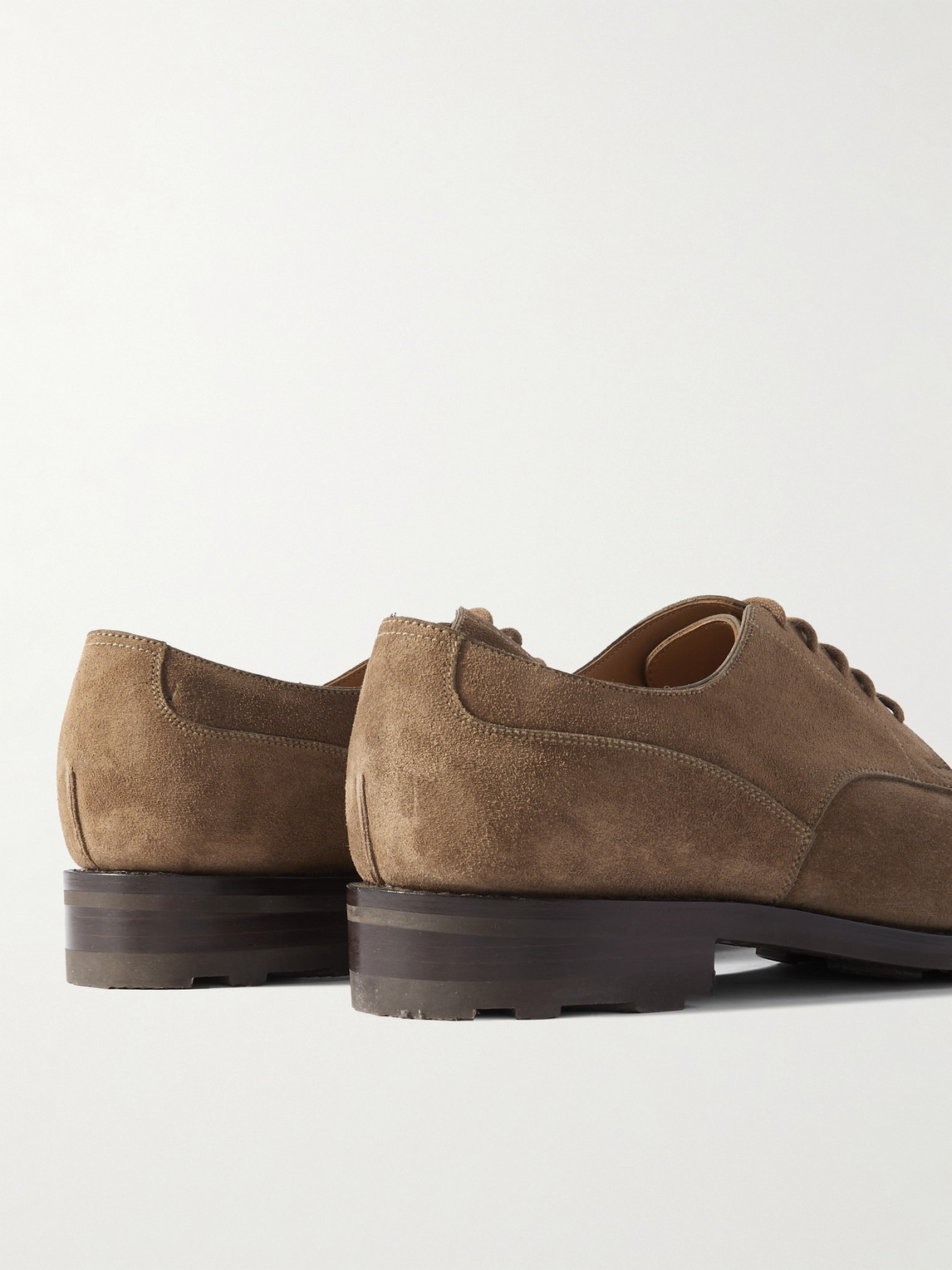 Shop Jm Weston Golf Suede Derby Shoes In Brown