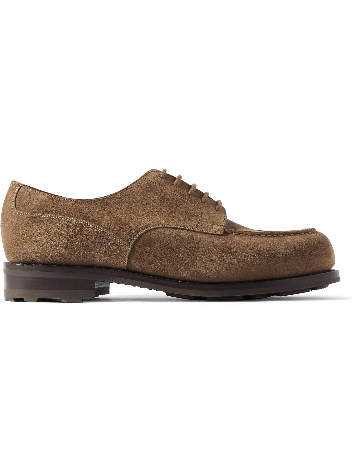 J.m. Weston Golf Suede Derby Shoes In Brown