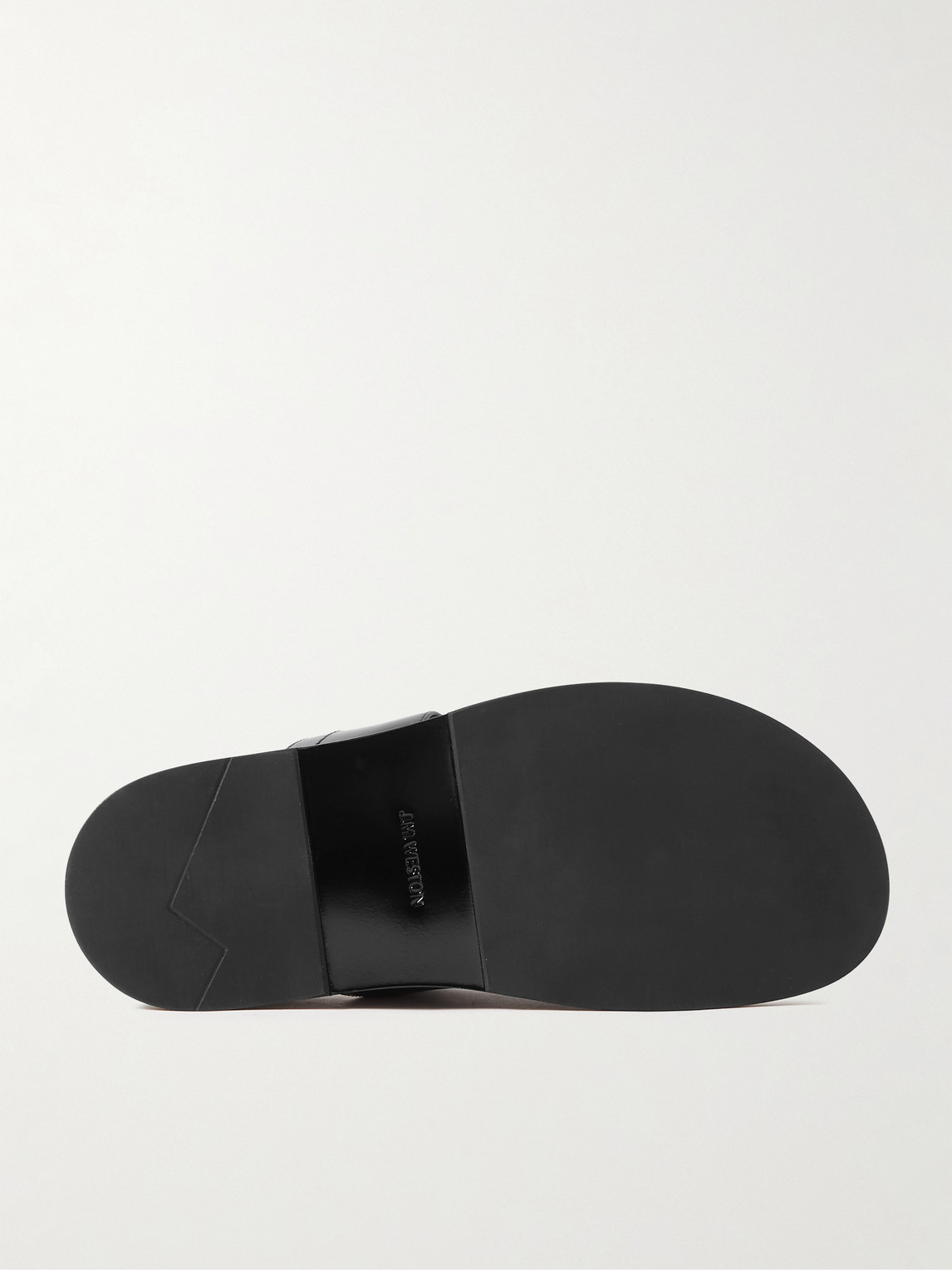 Shop Jm Weston Leather Slides In Black