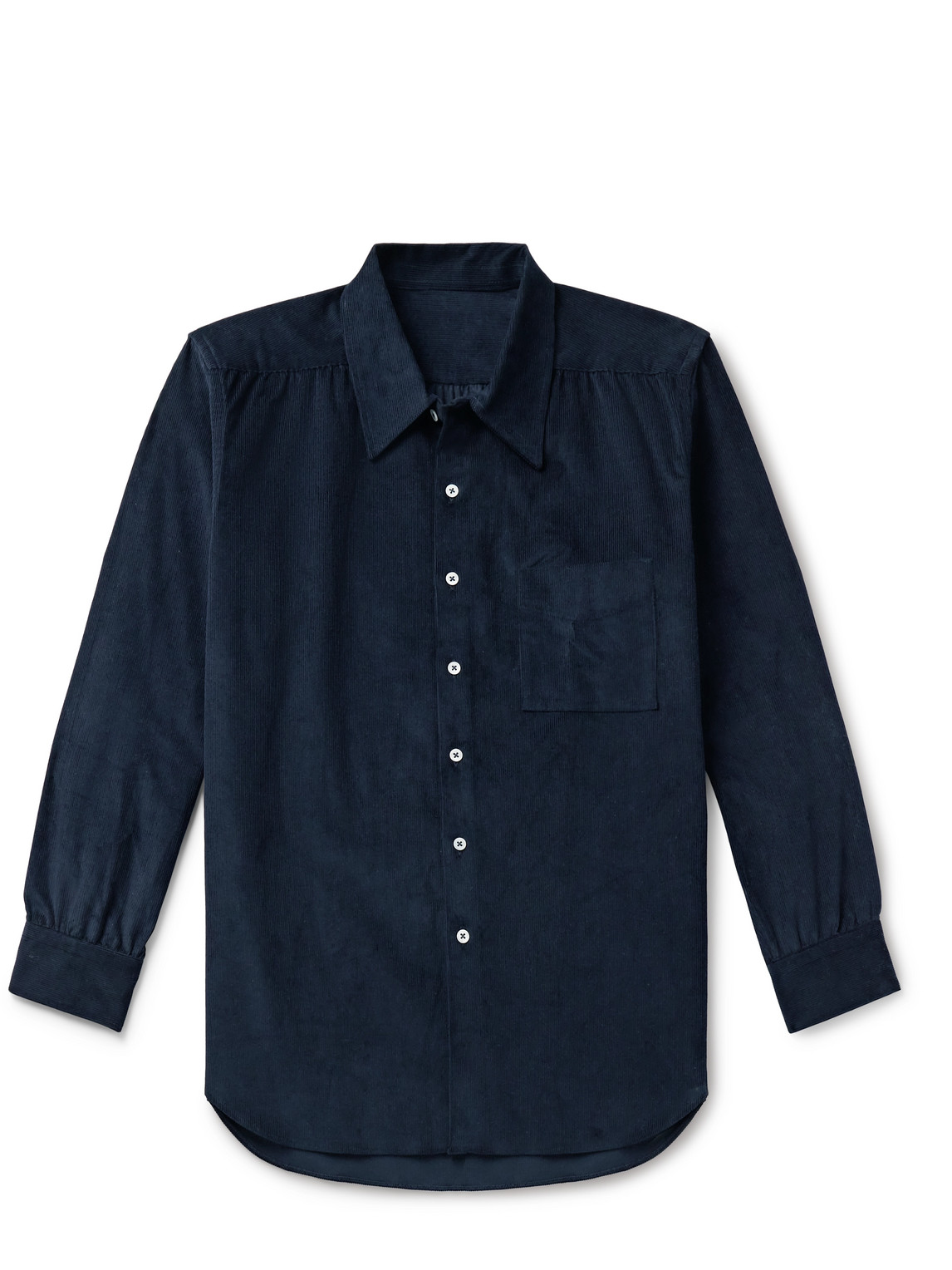 Anderson & Sheppard Cotton-corduroy Shirt In Blue