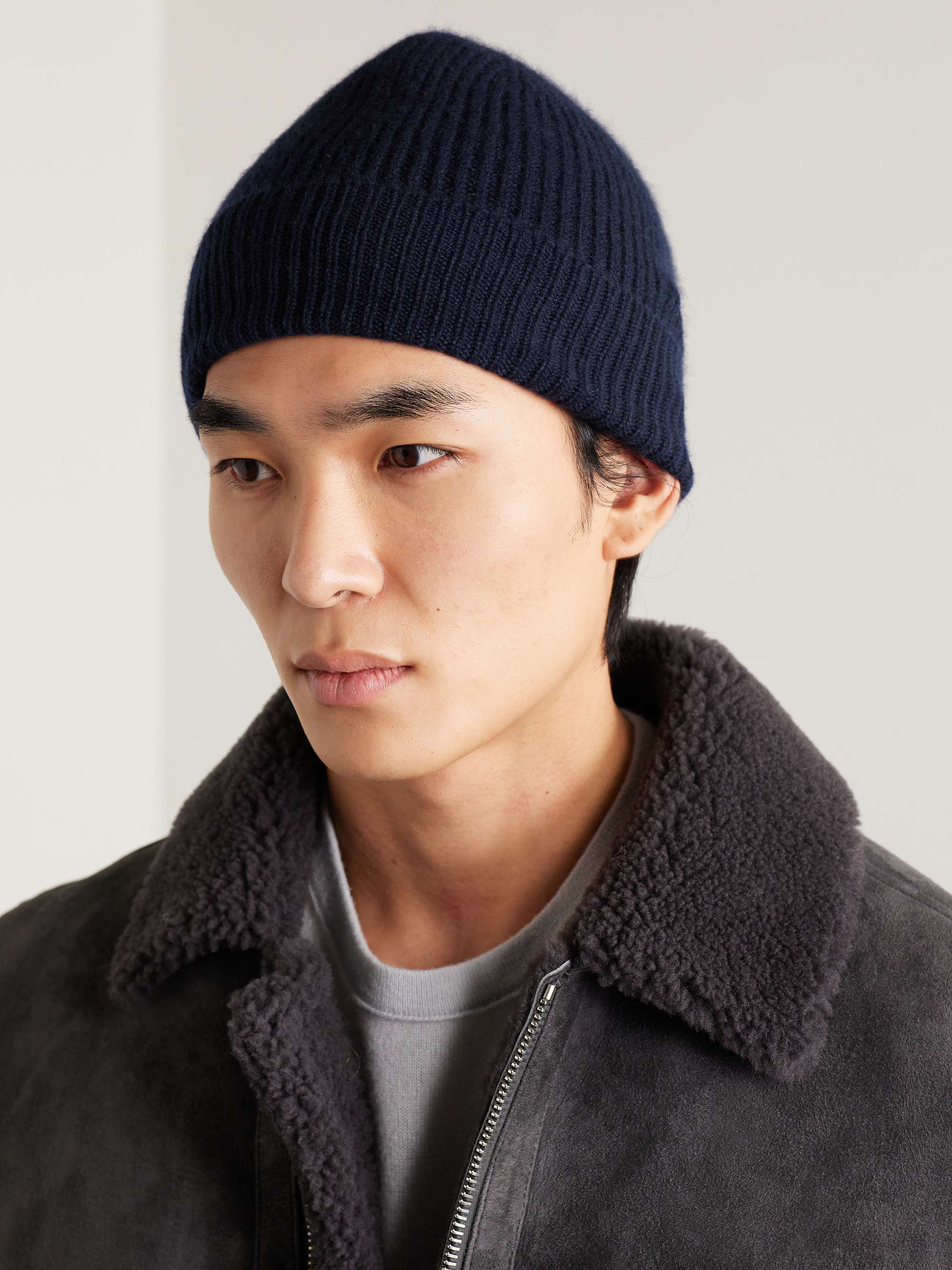 ANDERSON & SHEPPARD Ribbed Cashmere Beanie for Men | MR PORTER