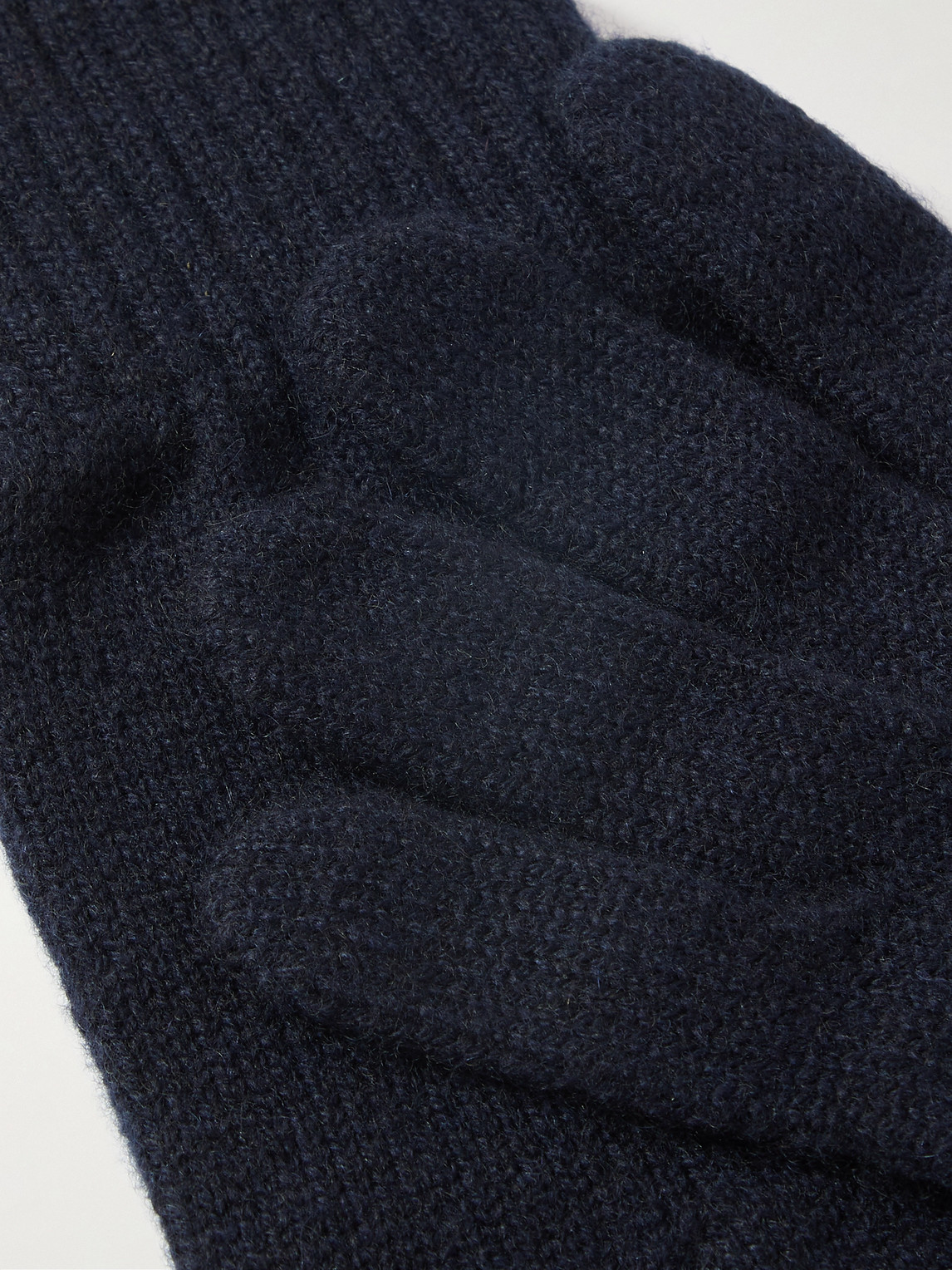 Shop Anderson & Sheppard Cashmere Gloves In Blue