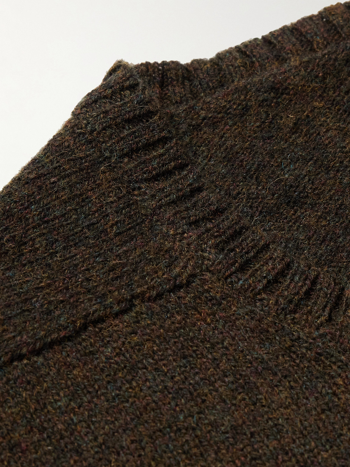Shop Anderson & Sheppard Shetland Wool Sweater In Brown