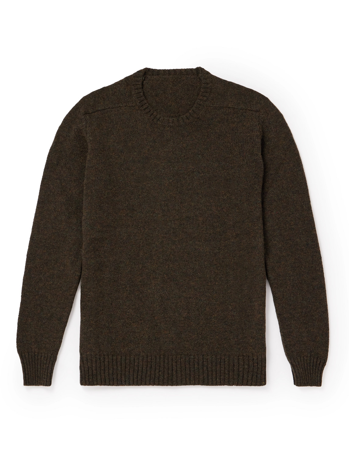 Anderson & Sheppard Shetland Wool Sweater In Brown