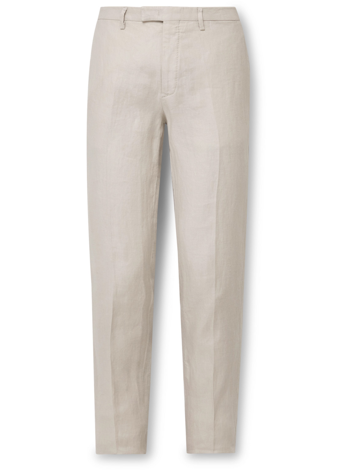 Boglioli Slim-fit Linen Suit Trousers In Gray