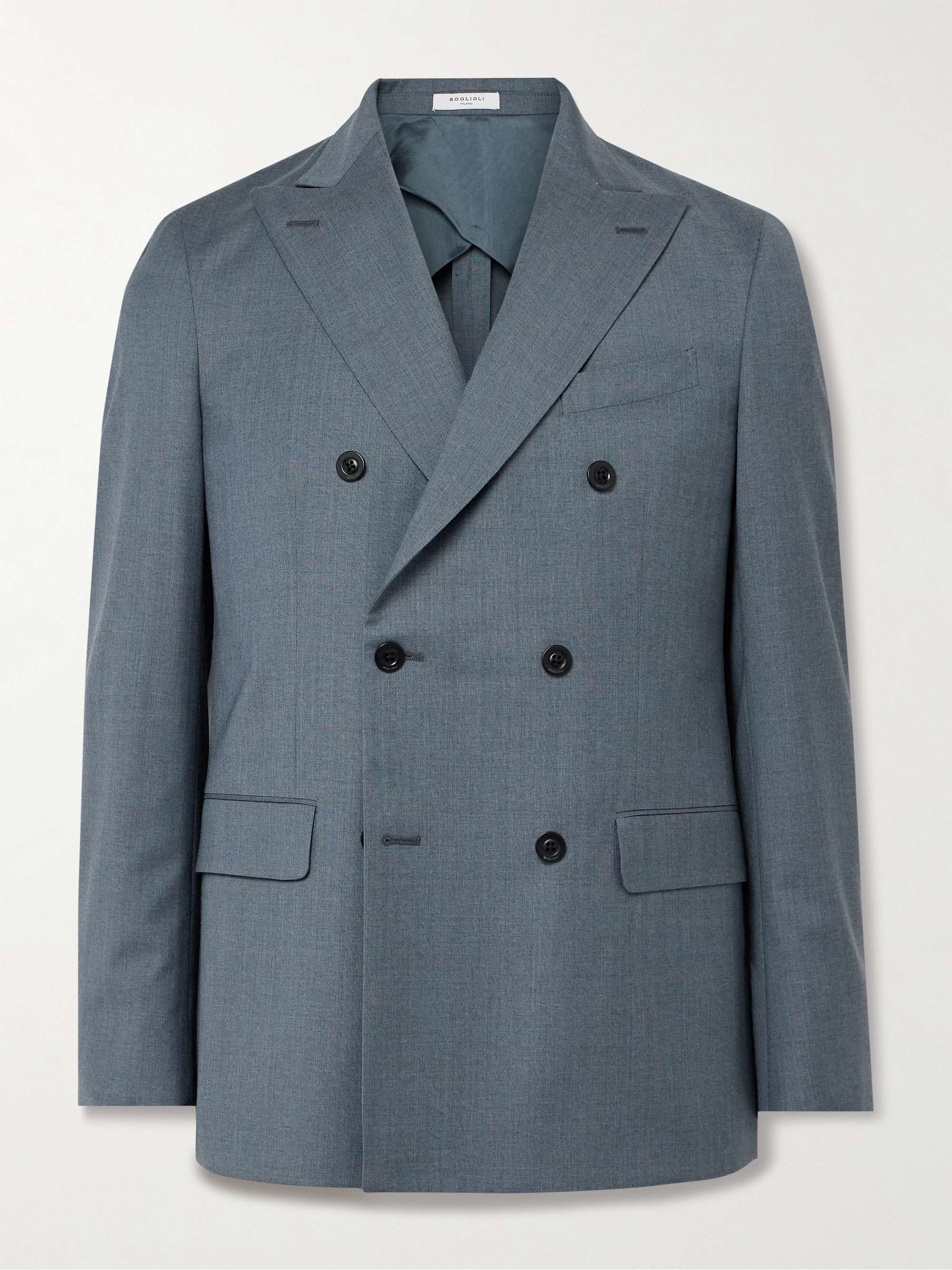 Boglioli single-breasted virgin wool suit - Blue