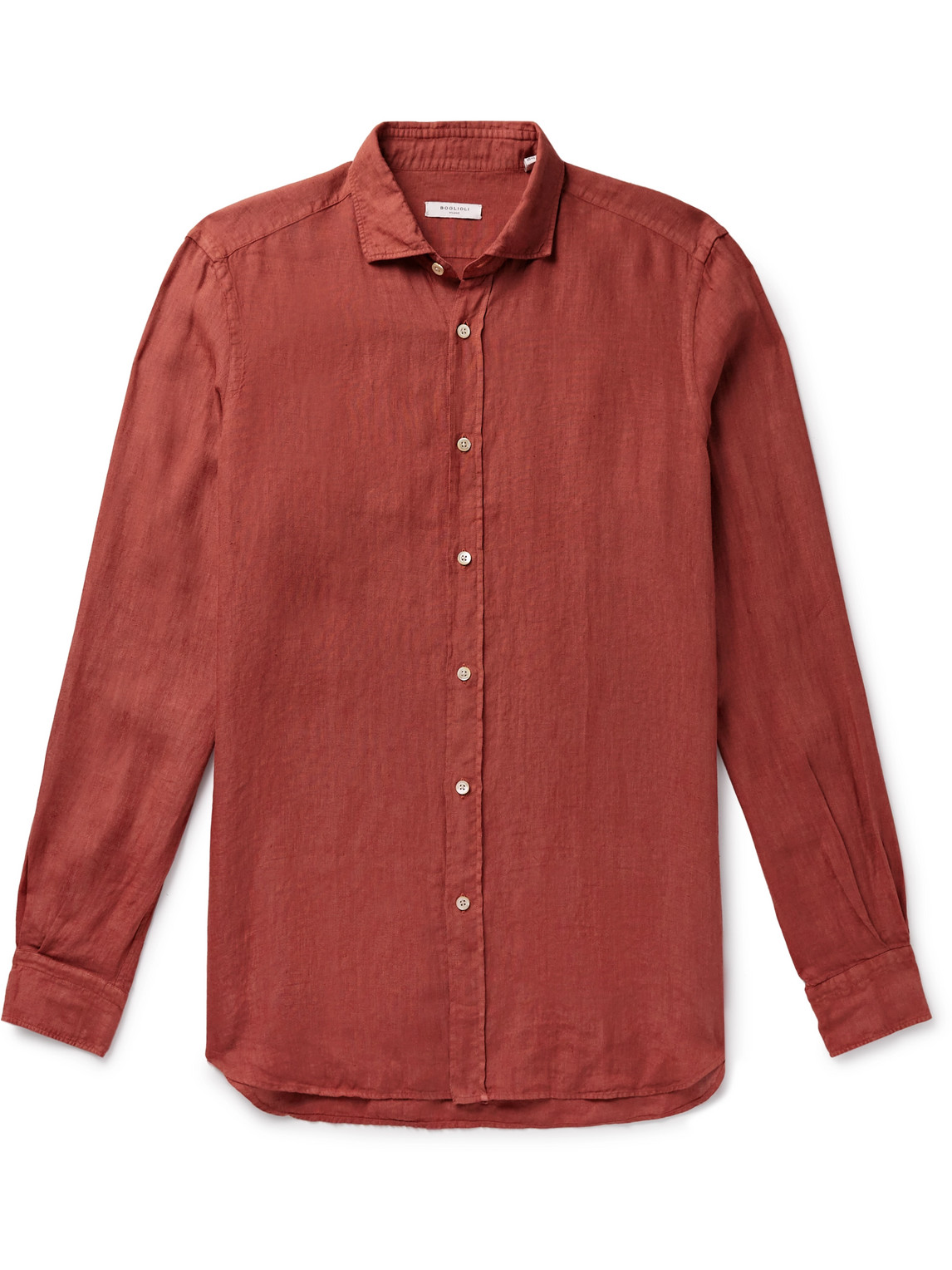 Boglioli Linen Shirt In Red