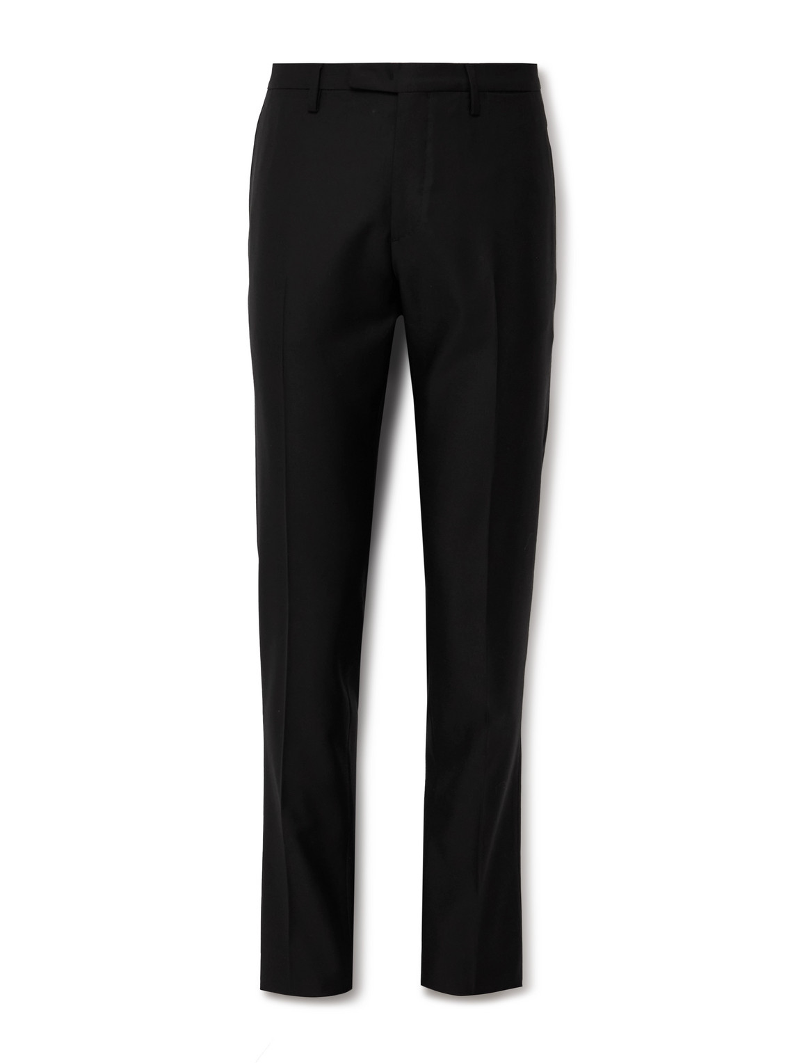 Shop Boglioli Slim-fit Virgin Wool-blend Tuxedo Trousers In Black