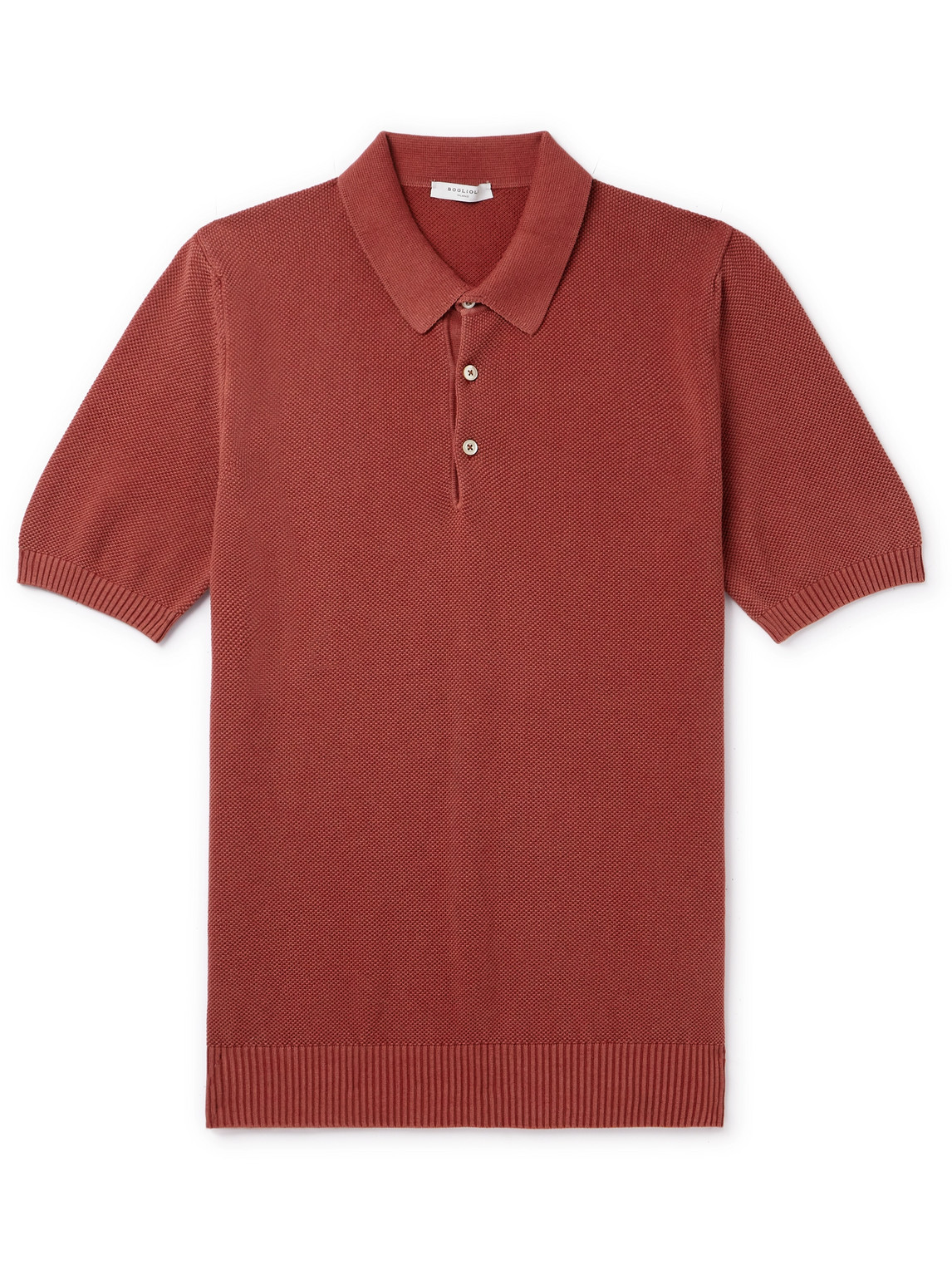 Boglioli Cotton-piqué Polo Shirt In Red