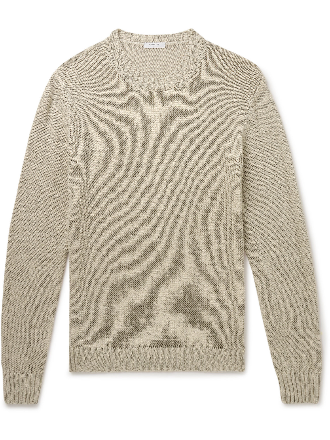 Boglioli Linen Sweater In Neutrals