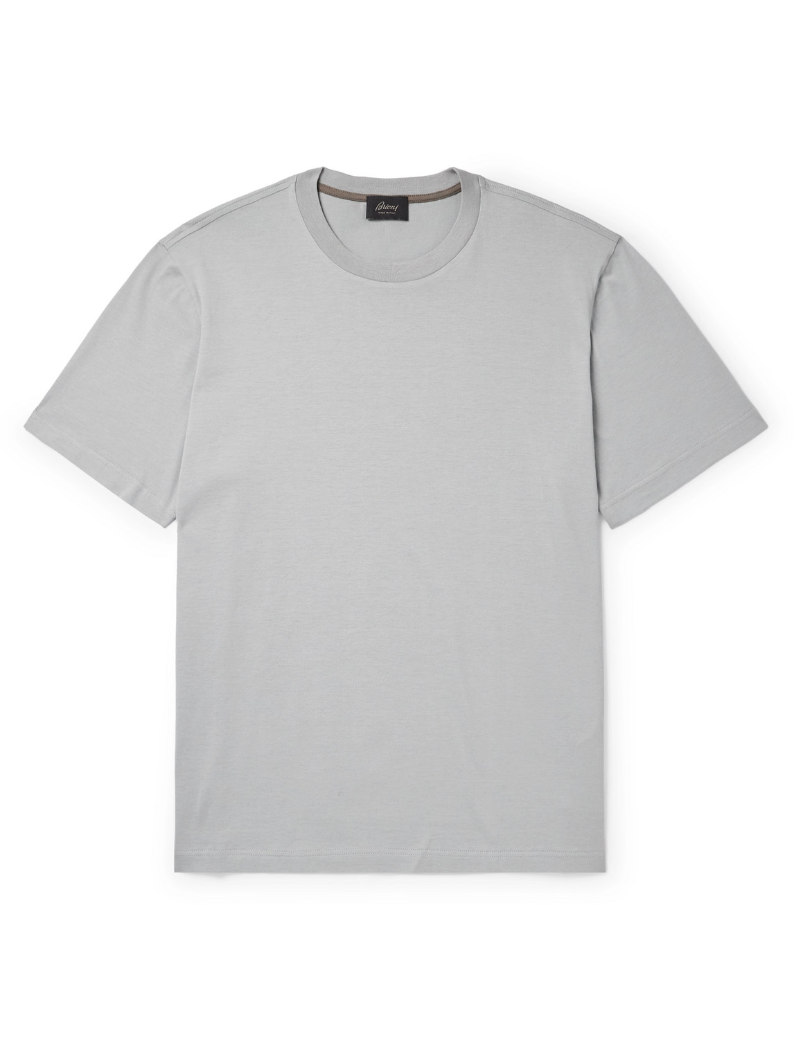 Brioni Cotton-jersey T-shirt In Grey