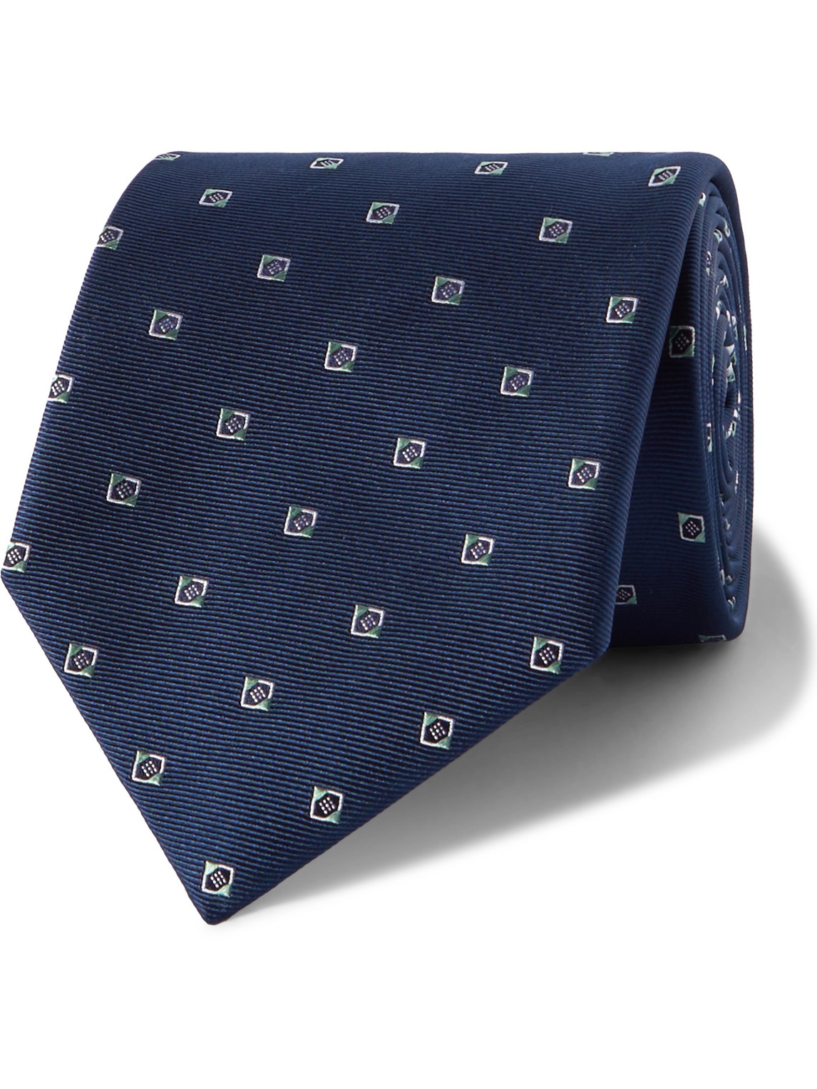 Brioni 8cm Silk-jacquard Tie In Blue