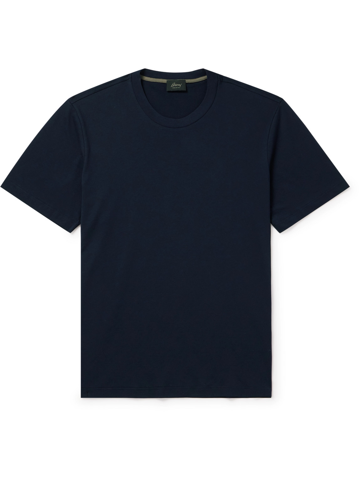 Brioni Cotton-jersey T-shirt In Blue