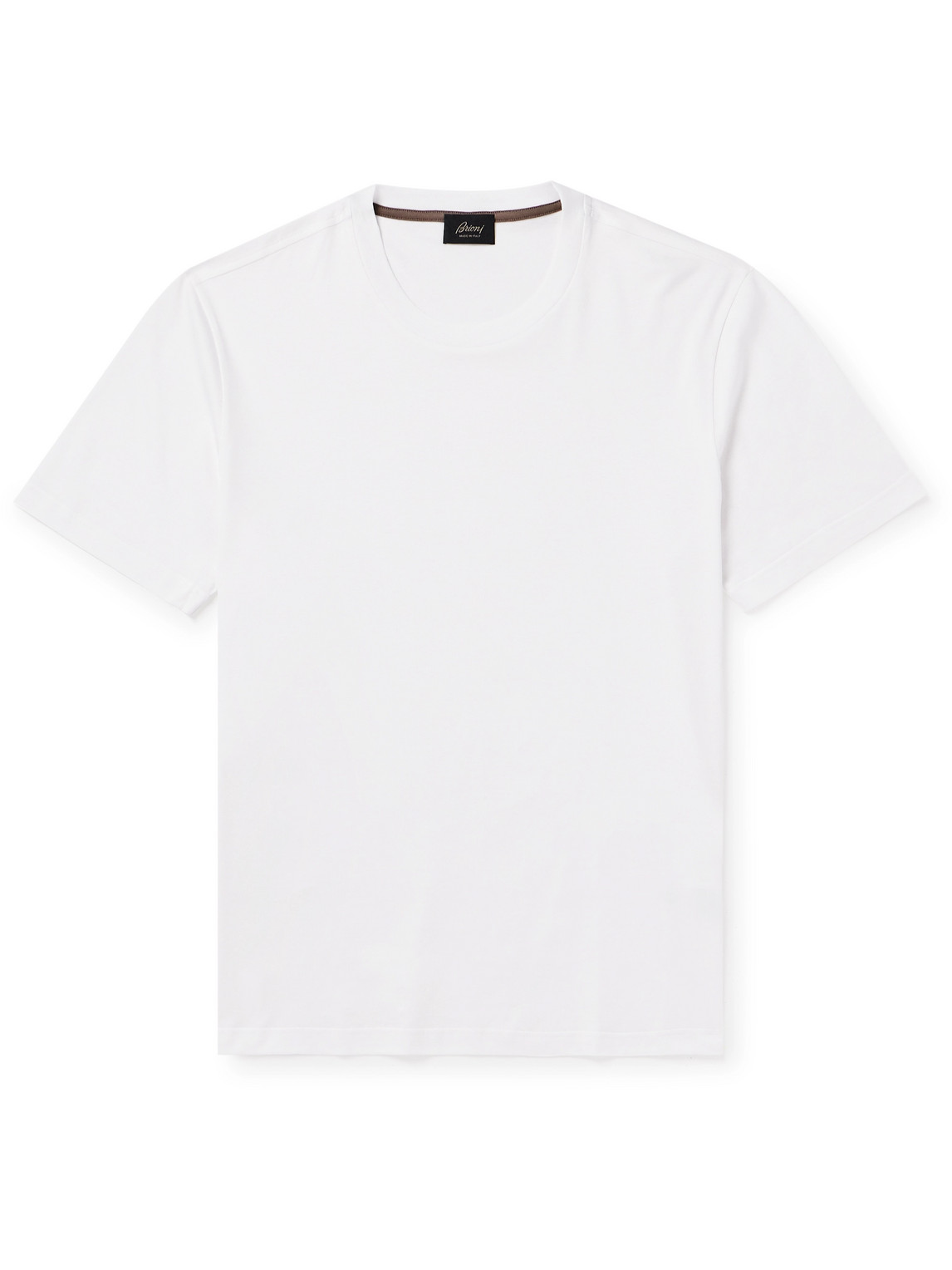Brioni Cotton-jersey T-shirt In White