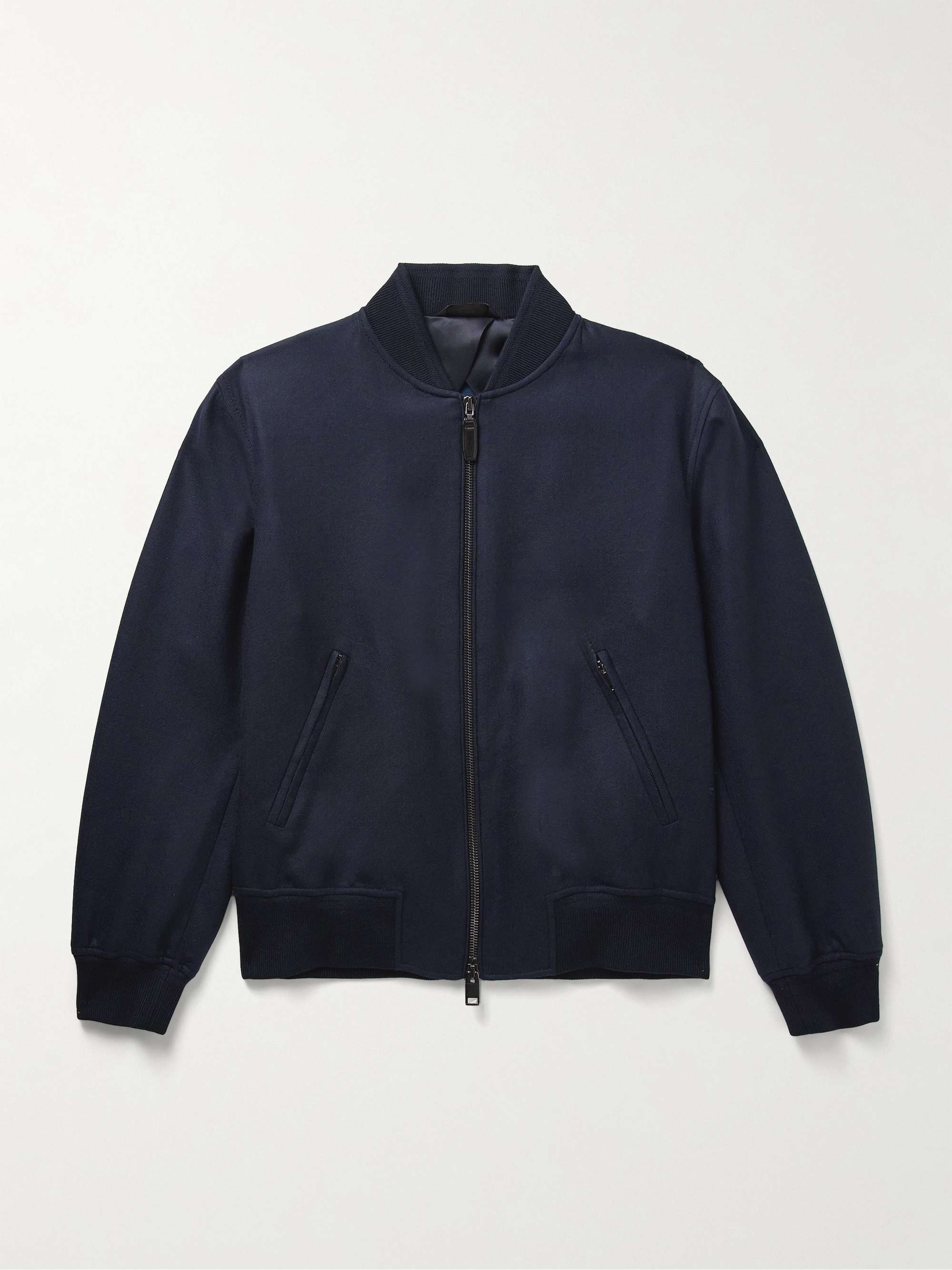 BRIONI Wool and Silk-Blend Twill Bomber Jacket for Men | MR PORTER