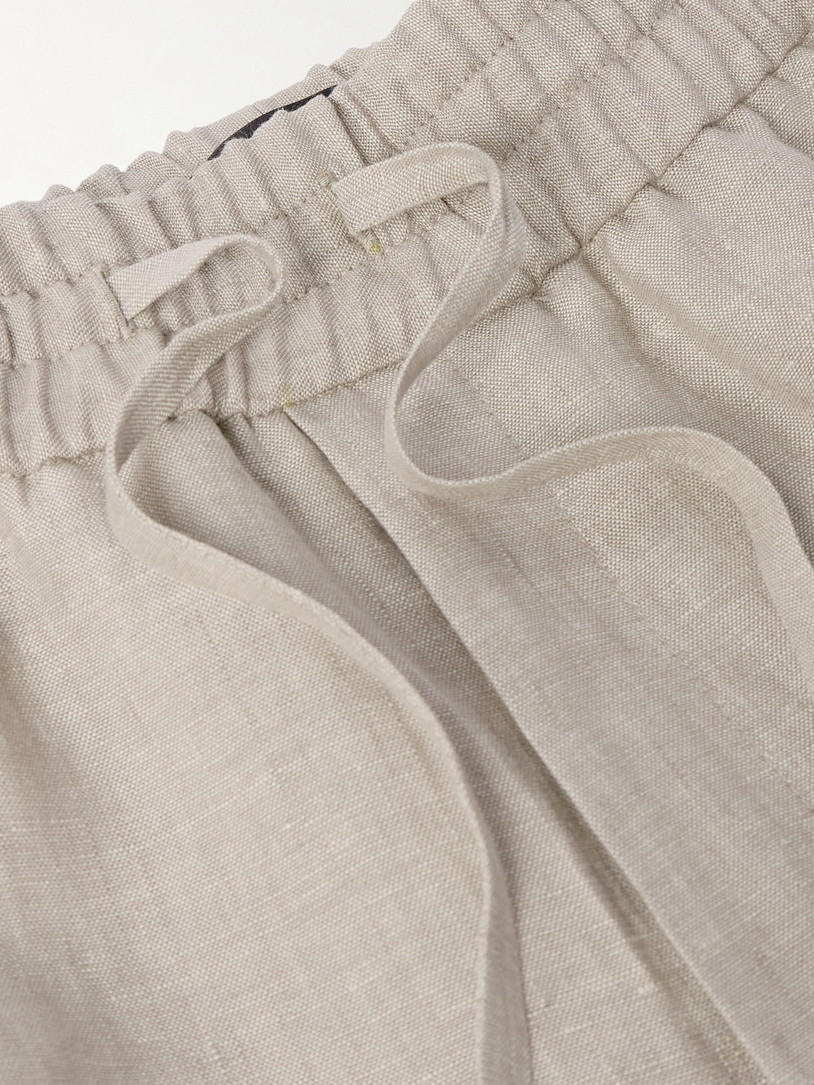 Shop Brioni Asolo Linen Drawstring Trousers In Neutrals