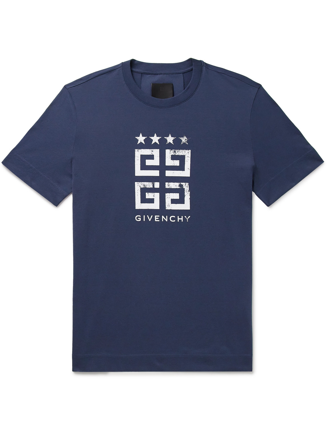 Shop Givenchy 4g Logo-print Cotton-jersey T-shirt In Blue