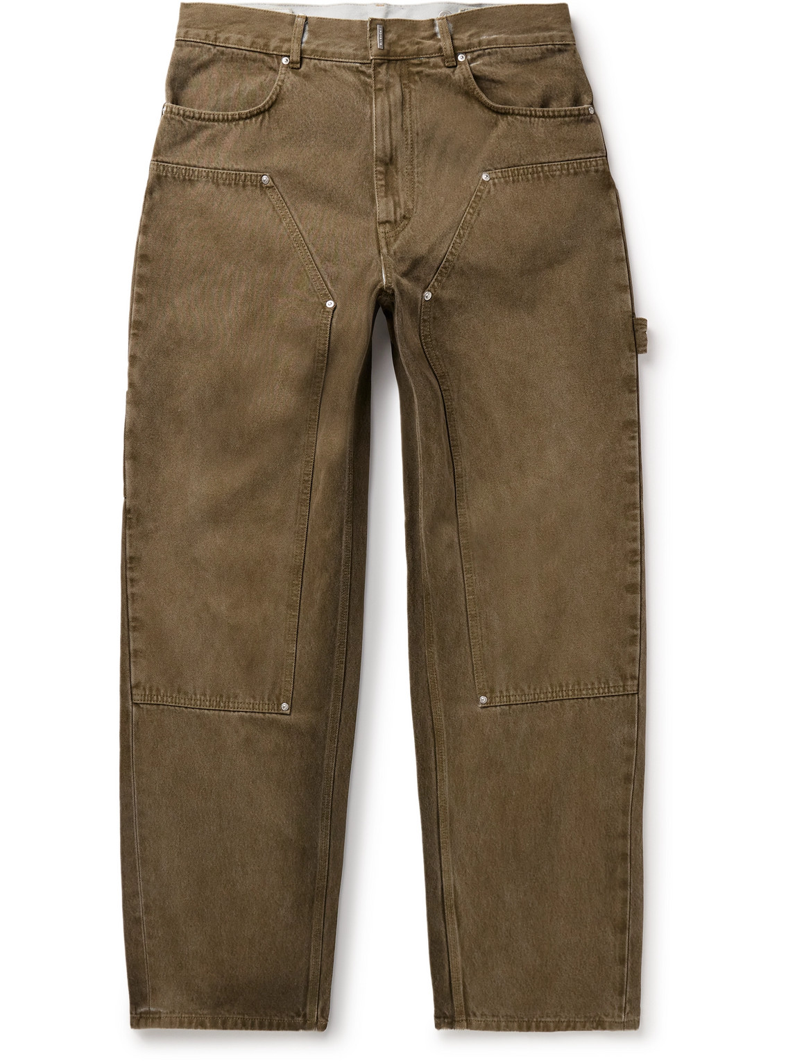 Givenchy Carpenter Straight-leg Cargo Jeans In Brown