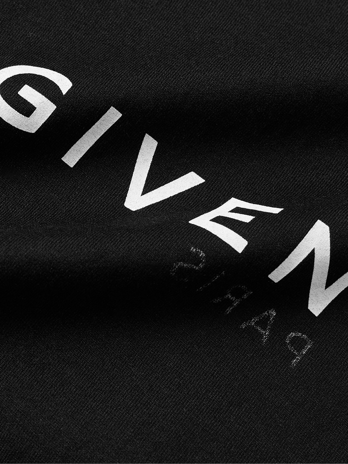 Shop Givenchy Logo-print Cotton-jersey T-shirt In Black