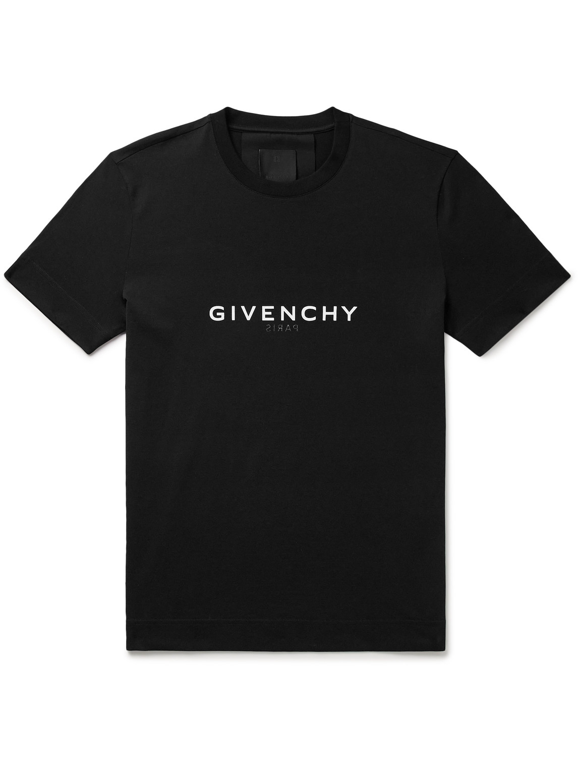 Shop Givenchy Logo-print Cotton-jersey T-shirt In Black