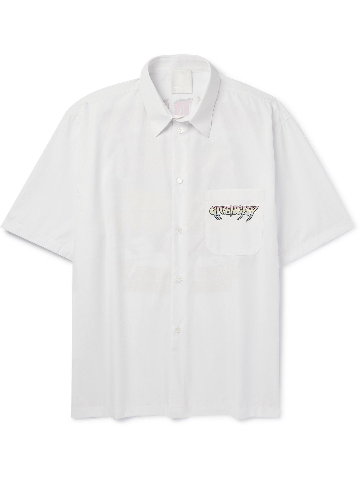 Givenchy Printed Cotton-poplin Shirt In White