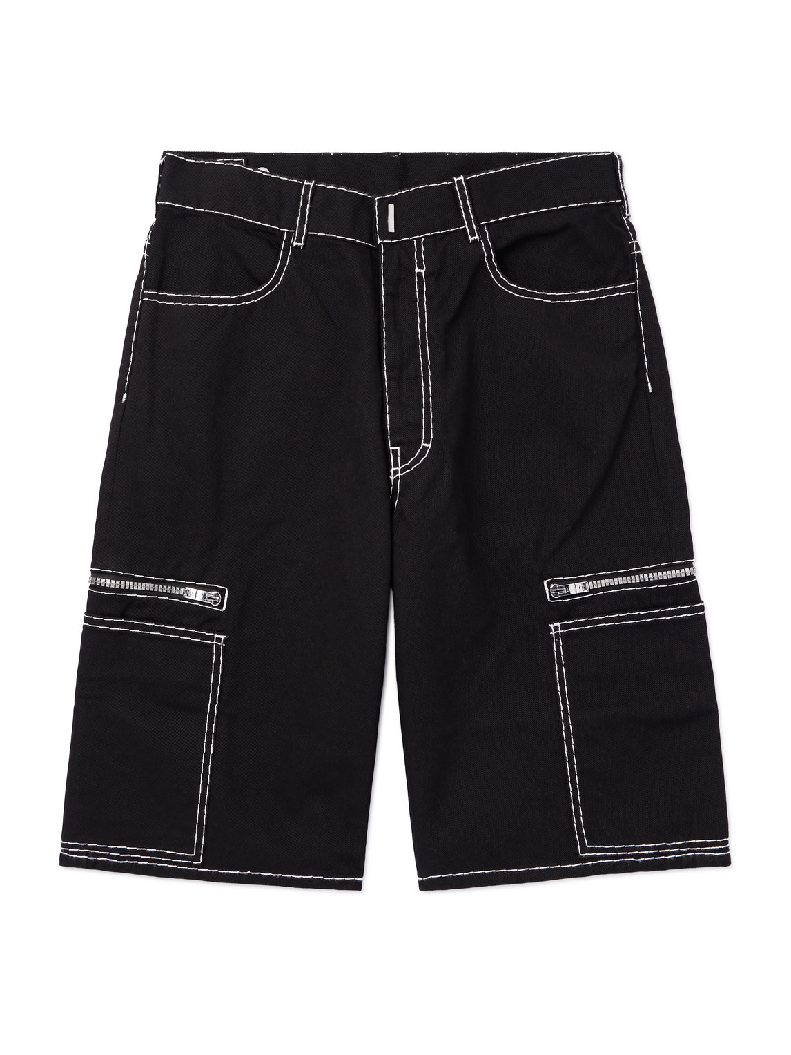 Givenchy Straight-leg Denim Shorts In Black