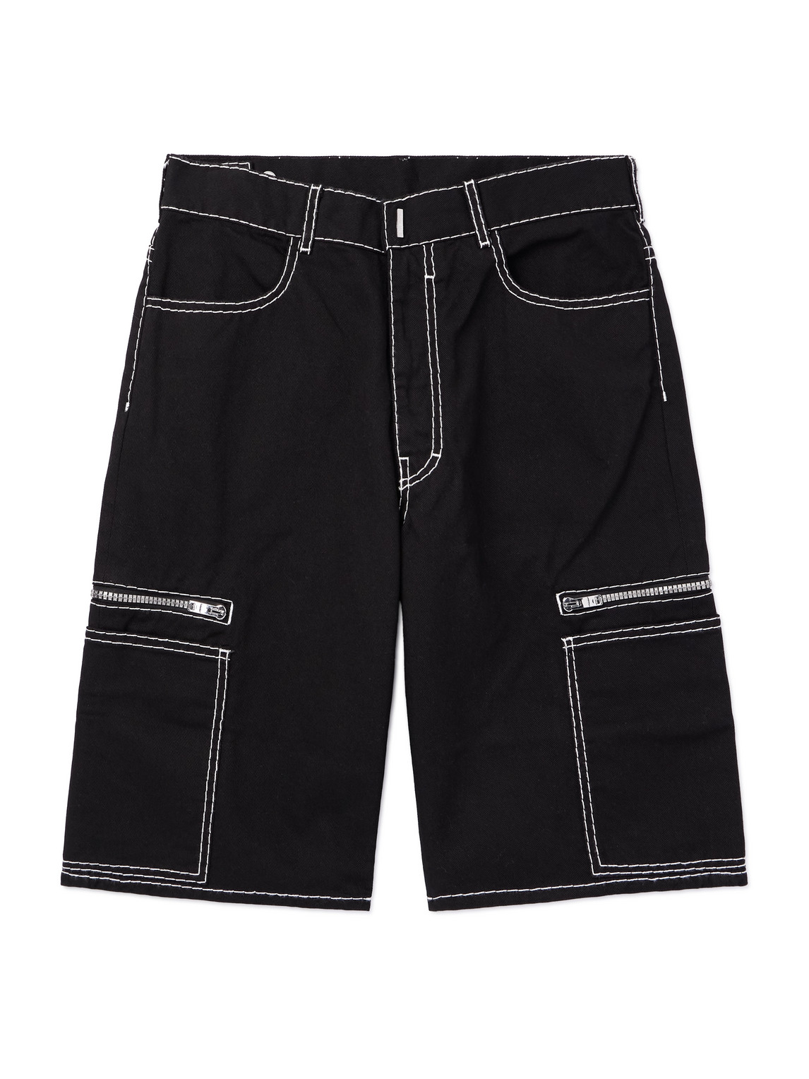 Straight-Leg Denim Shorts