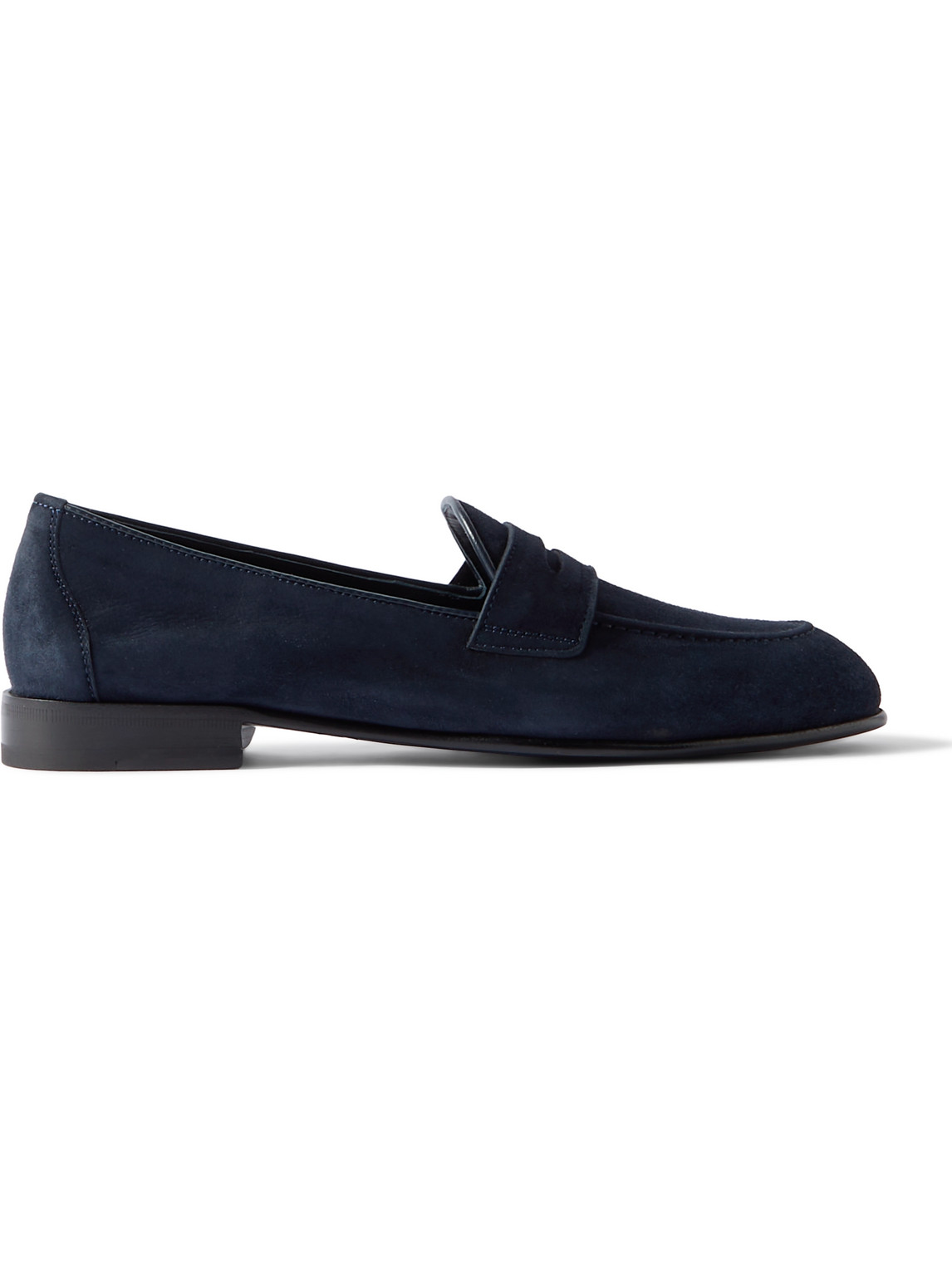 BRIONI SUEDE PENNY LOAFERS