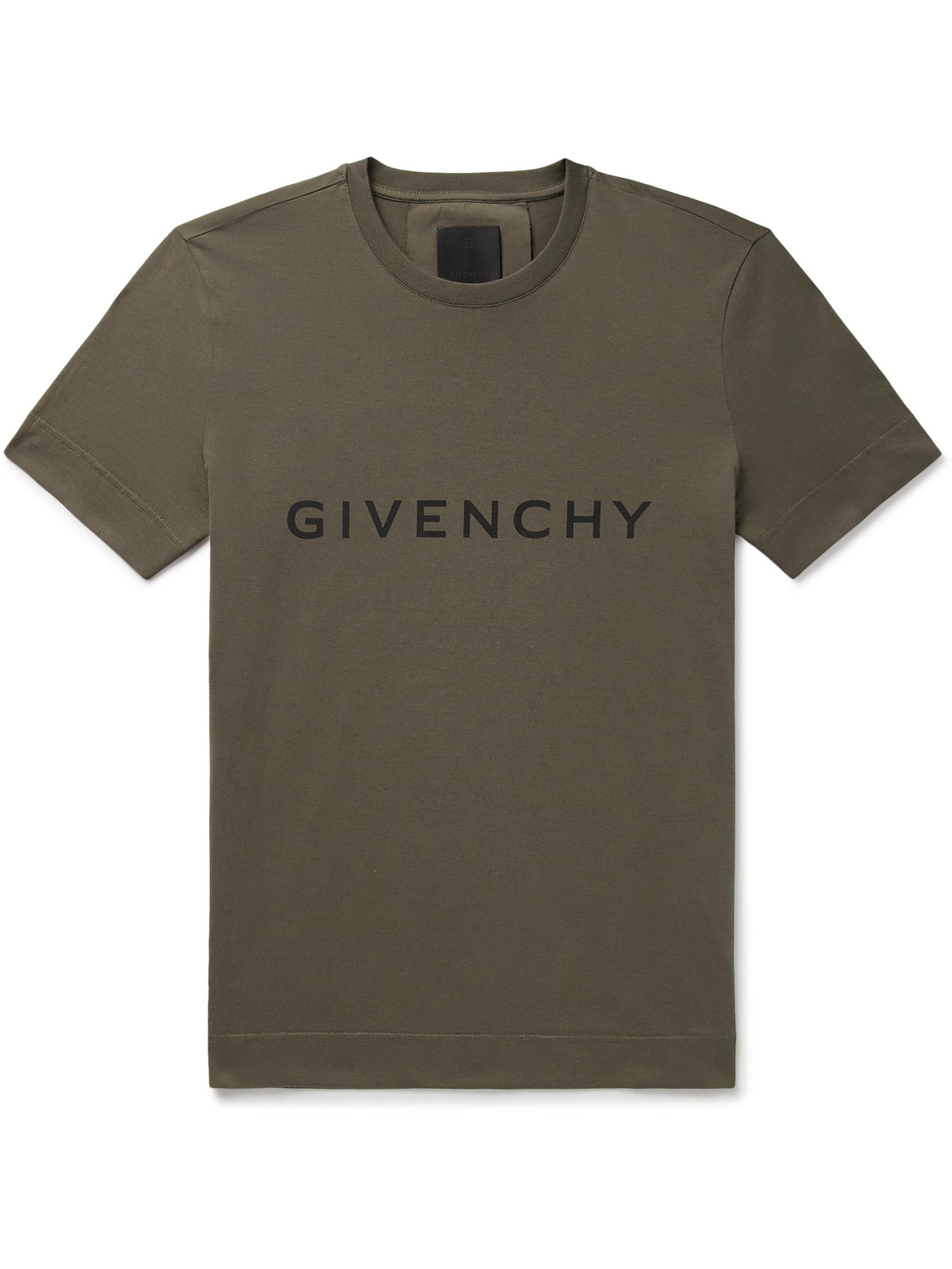Givenchy Slim-fit Logo-print Cotton-jersey T-shirt In Green