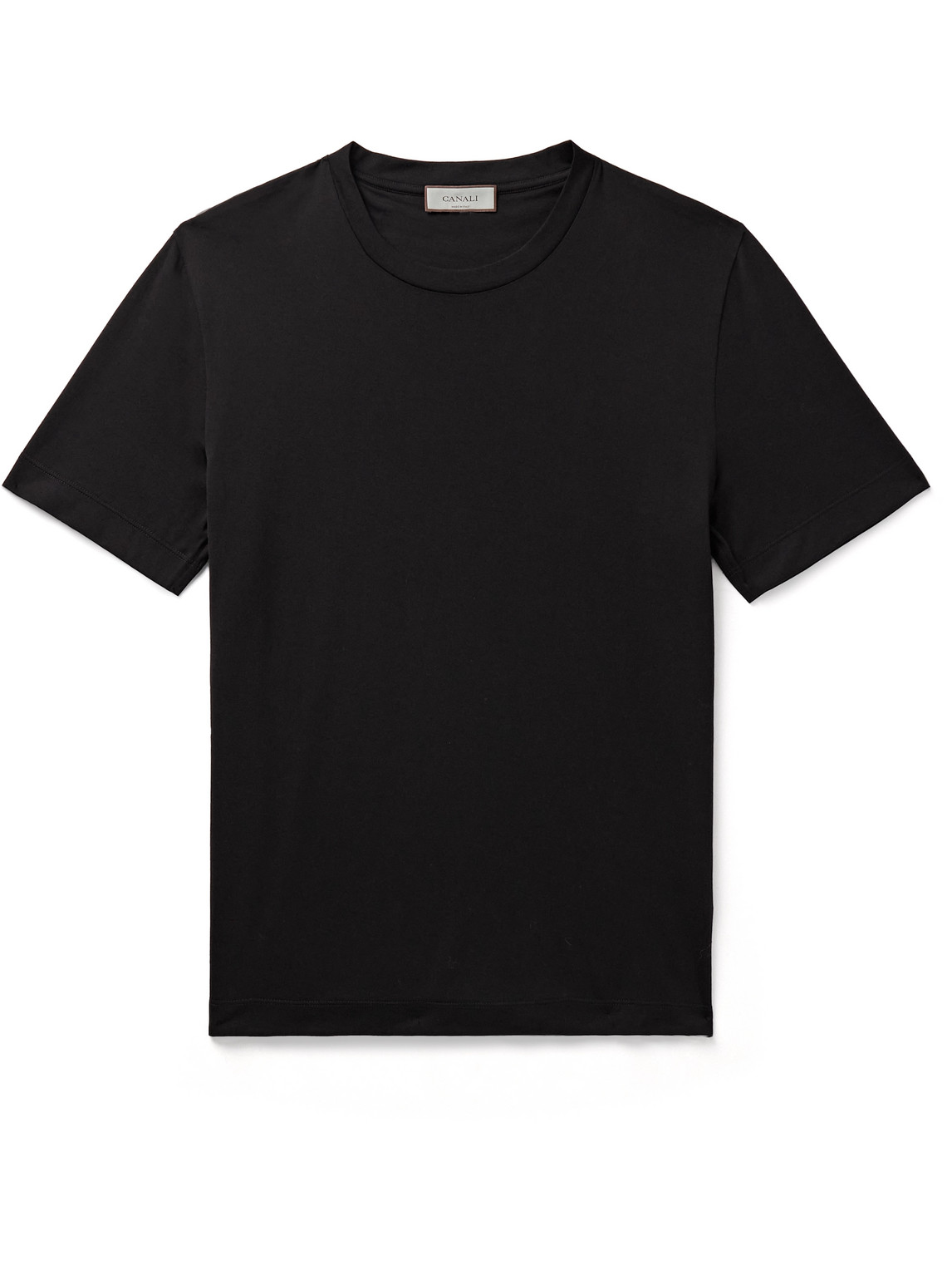 Canali Cotton-jersey T-shirt In Black