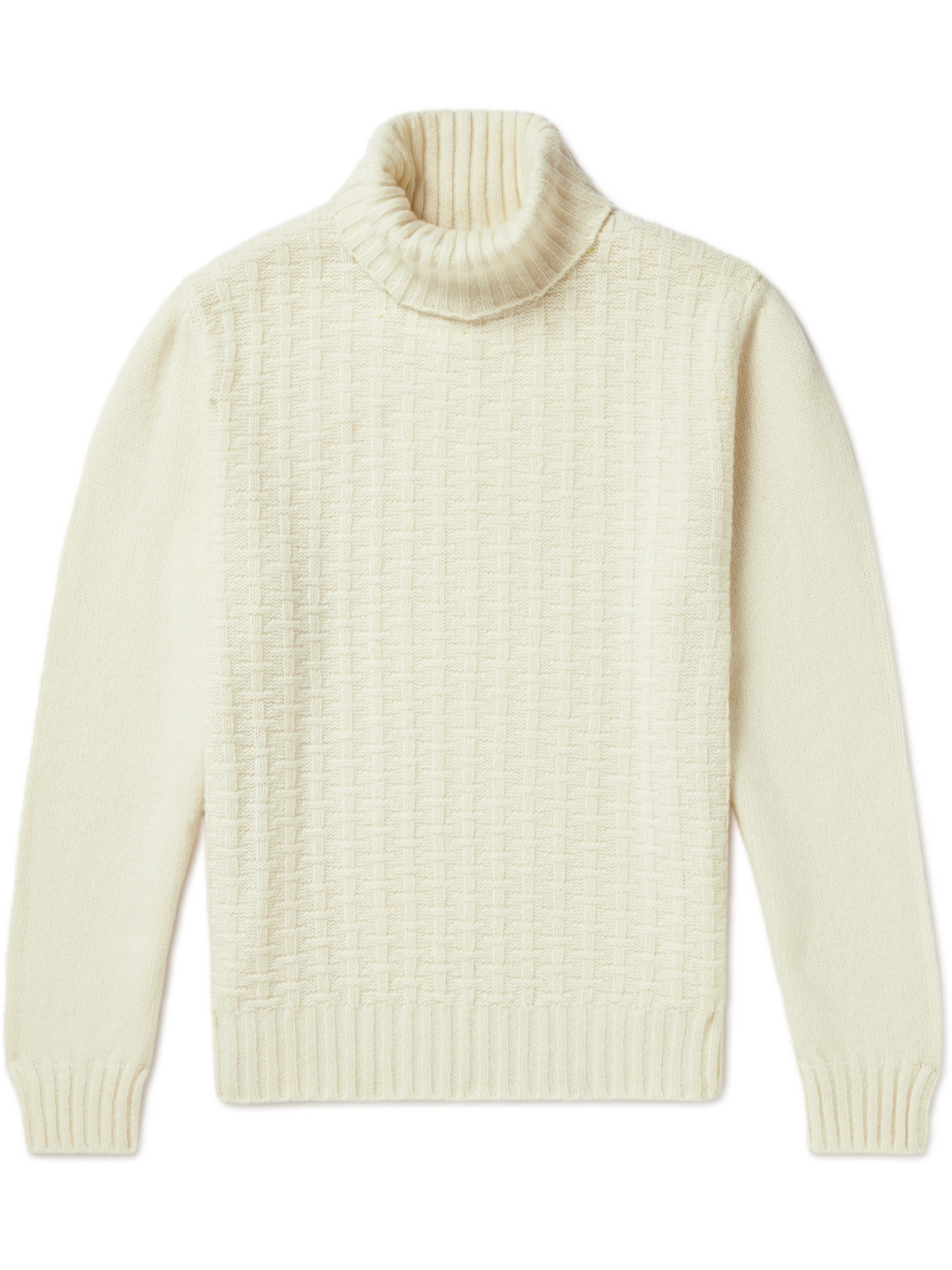 Canali Wool-blend Rollneck Sweater In Neutrals