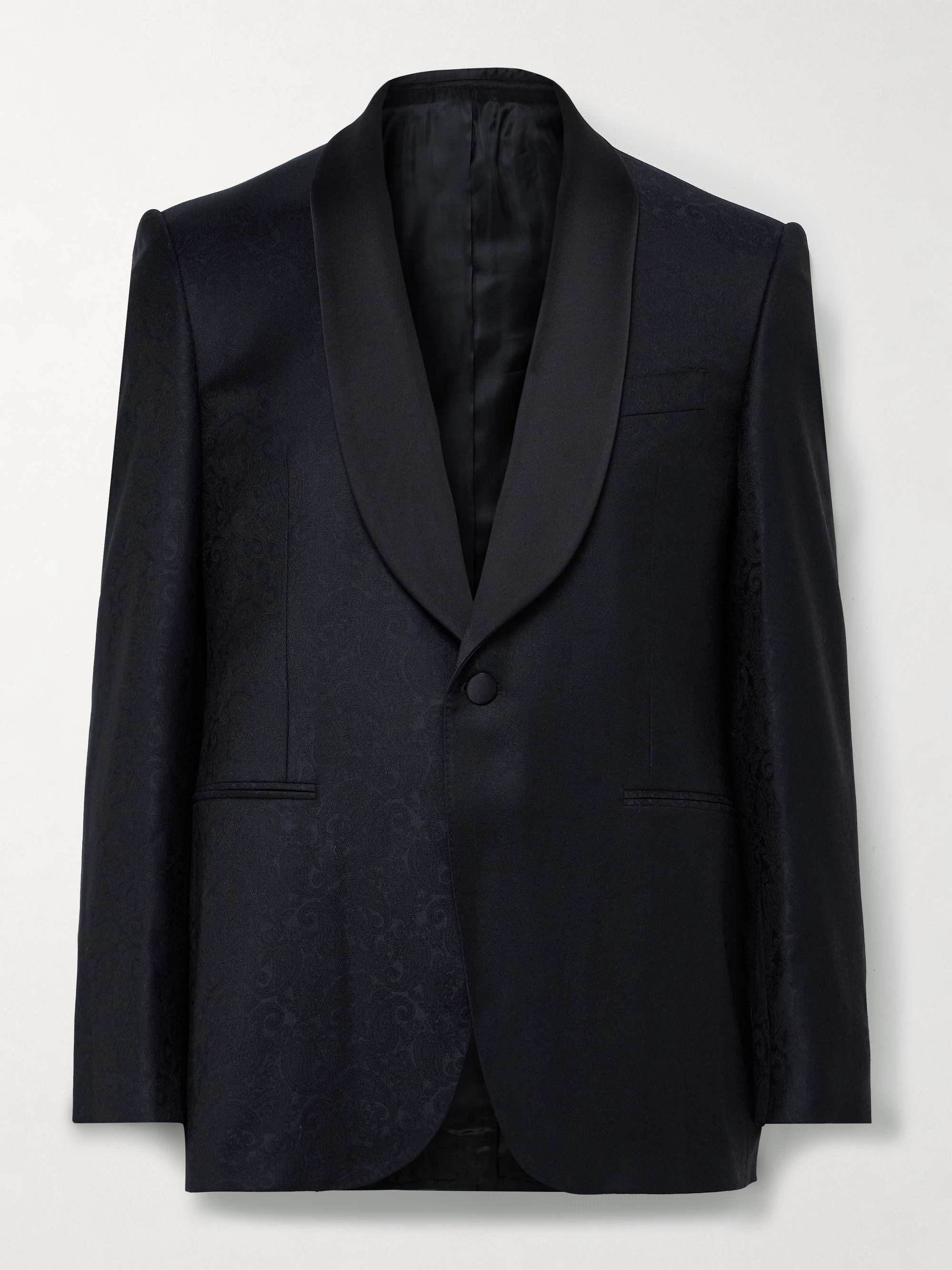 CANALI Satin-Trimmed Paisley-Jacquard Wool-Blend Tuxedo Jacket for Men ...