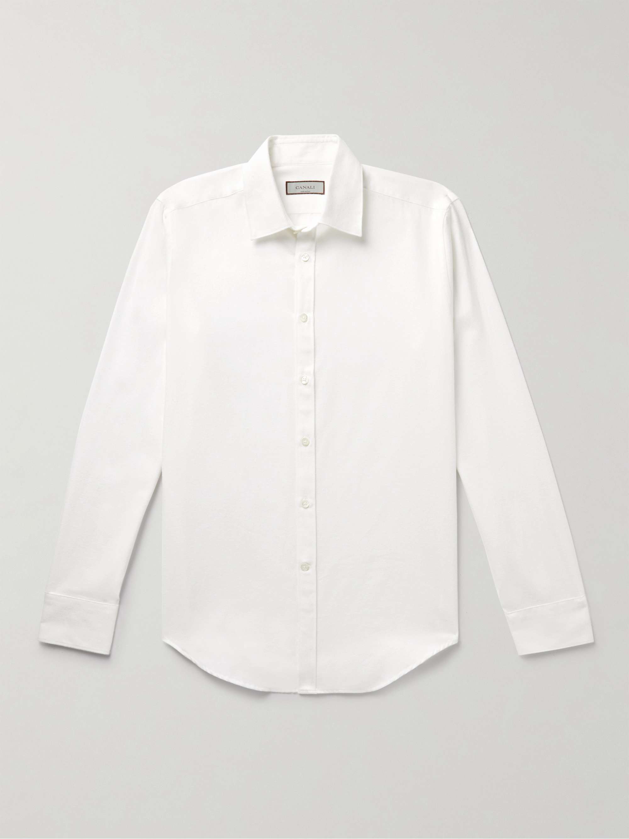CANALI Brushed-Cotton Shirt for Men | MR PORTER