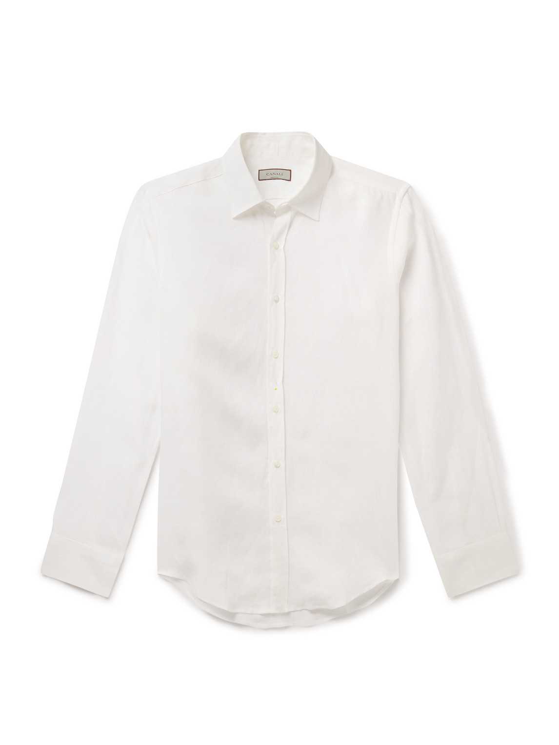 Canali Linen Shirt In White