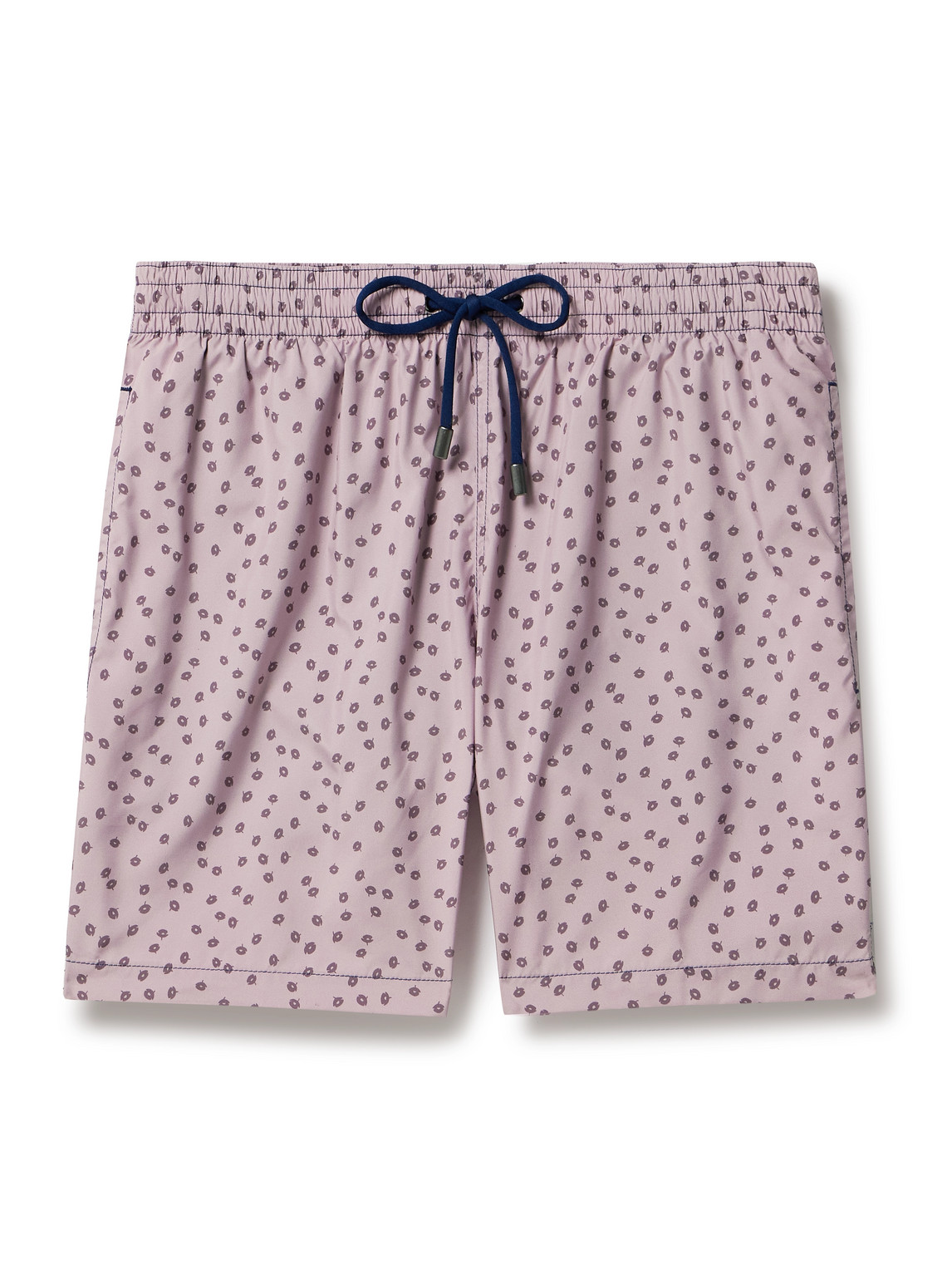 Canali Straight-leg Mid-length Floral-print Swim Shorts In Pink