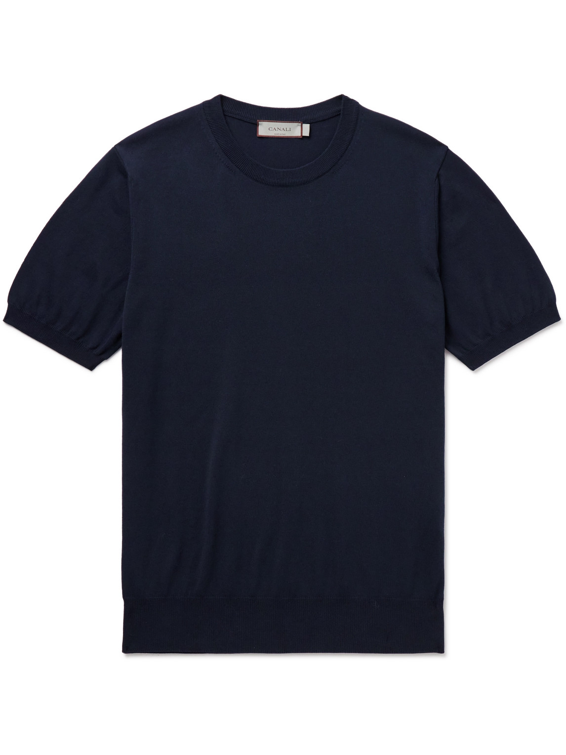 Shop Canali Cotton T-shirt In Blue