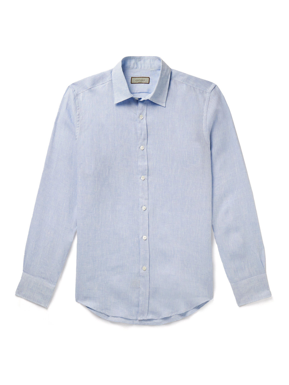 Canali Linen Shirt In Blue