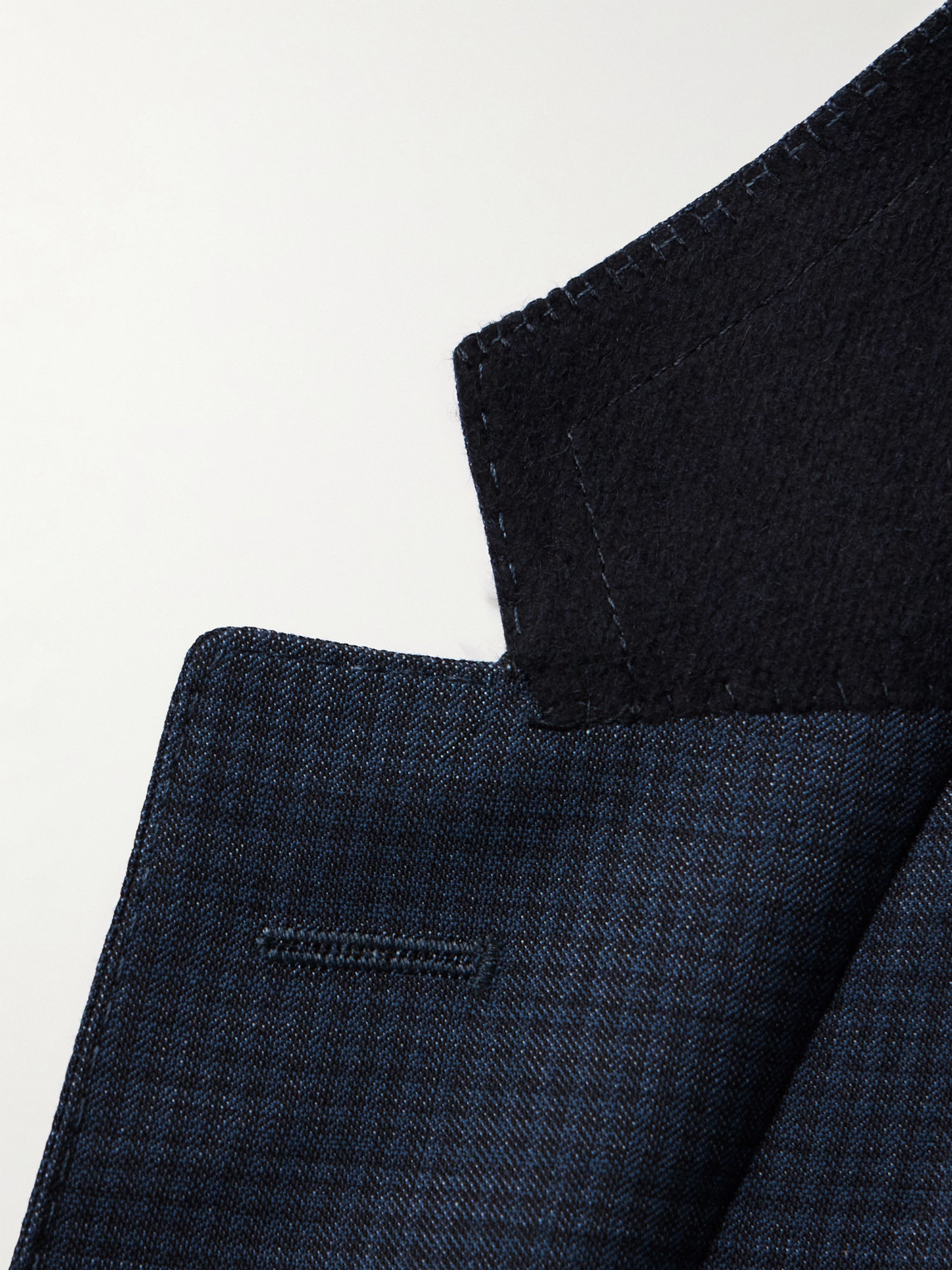 Shop Canali Checked Super 130s Wool Suit Jacket In Blue