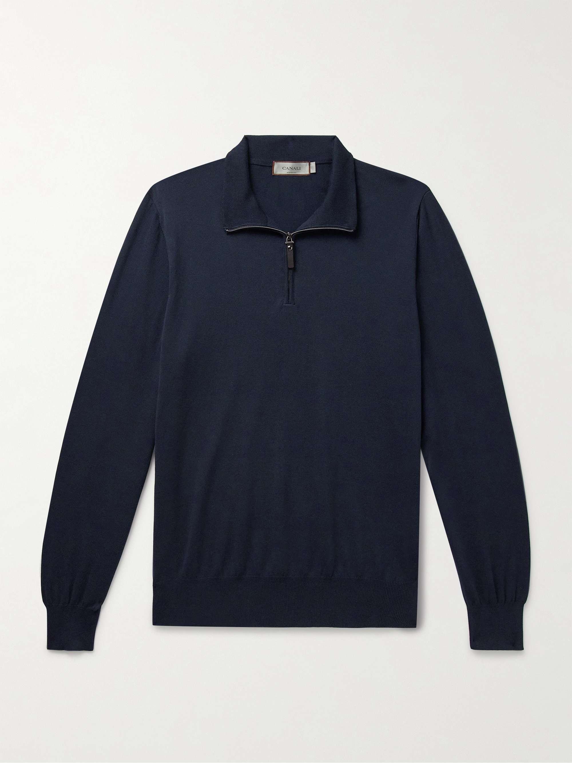 CANALI Slim-Fit Cotton Half-Zip Sweater for Men | MR PORTER